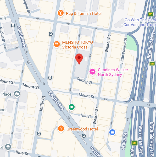 Location map North Sydney