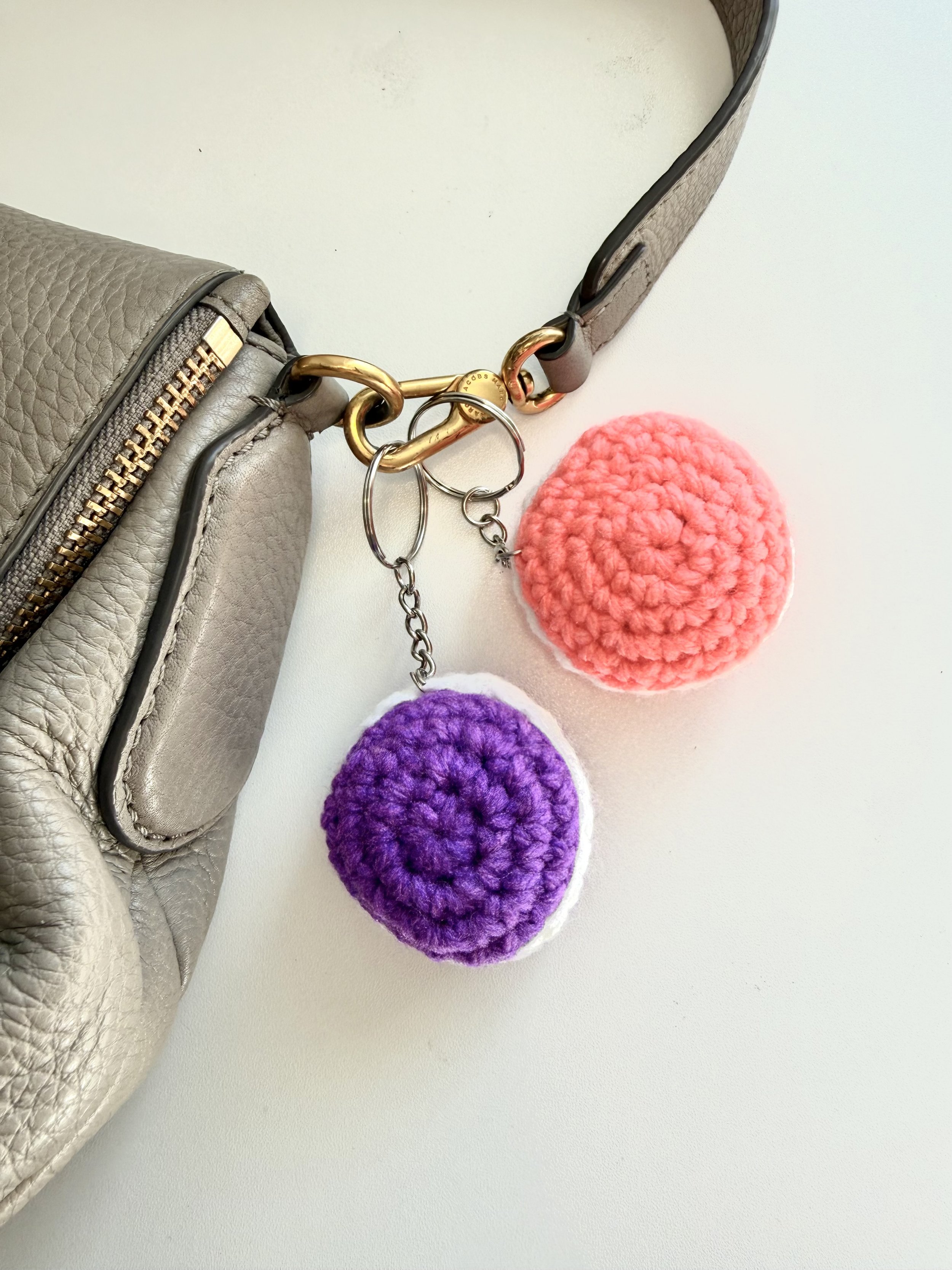 Crochet Macaron Bag Charm