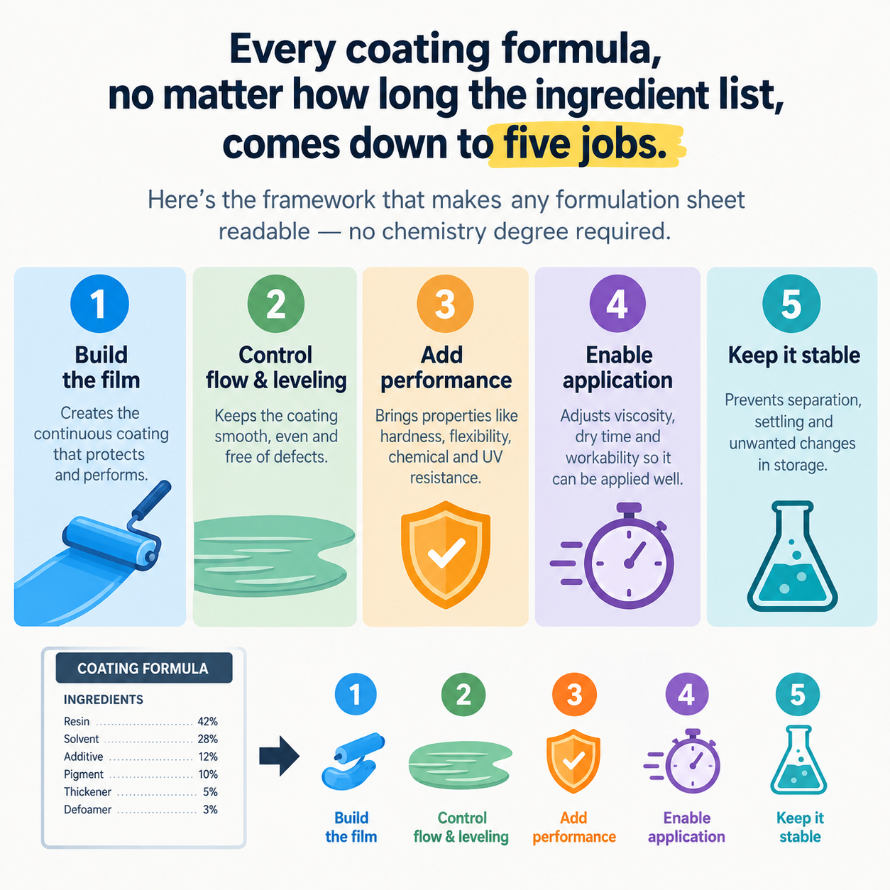 The Five Ingredients on Every Coatings "Recipe"