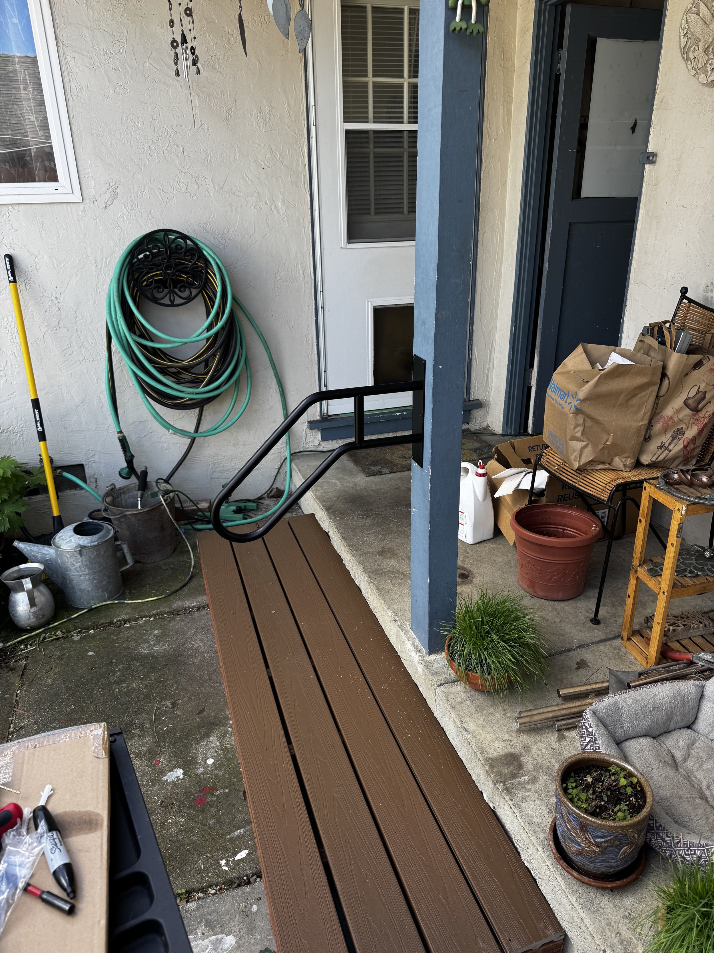 Custom Steps with Hand Rail