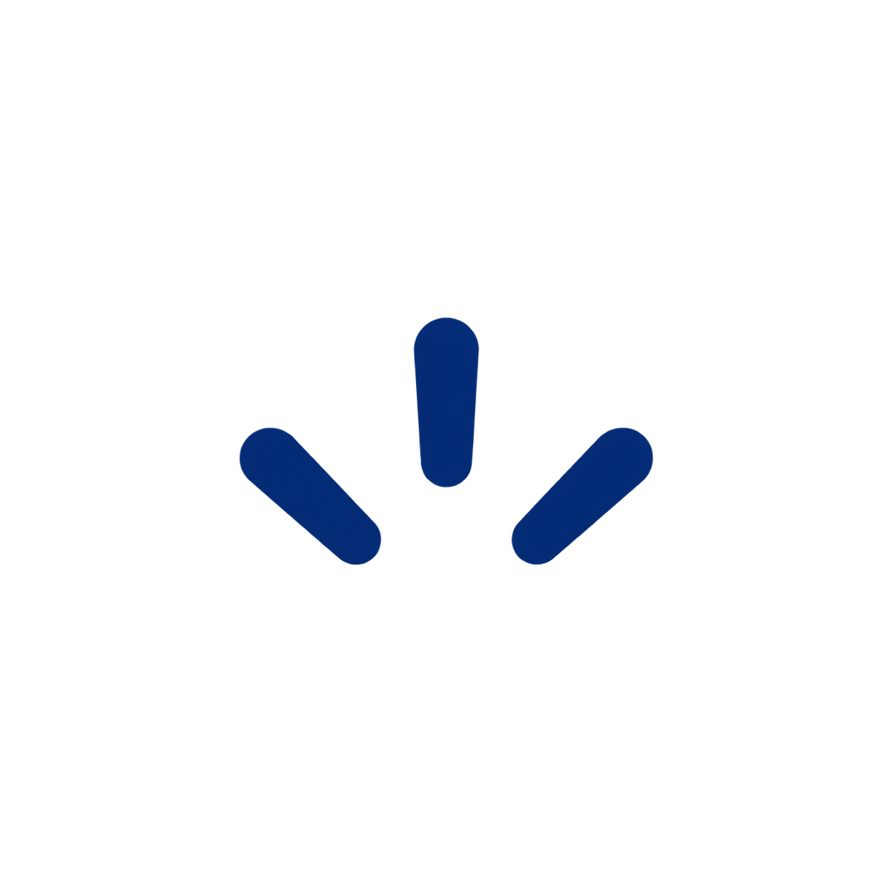 A digital illustration of a downward-pointing arrow with three blue oval shapes around its tip, representing a download icon.