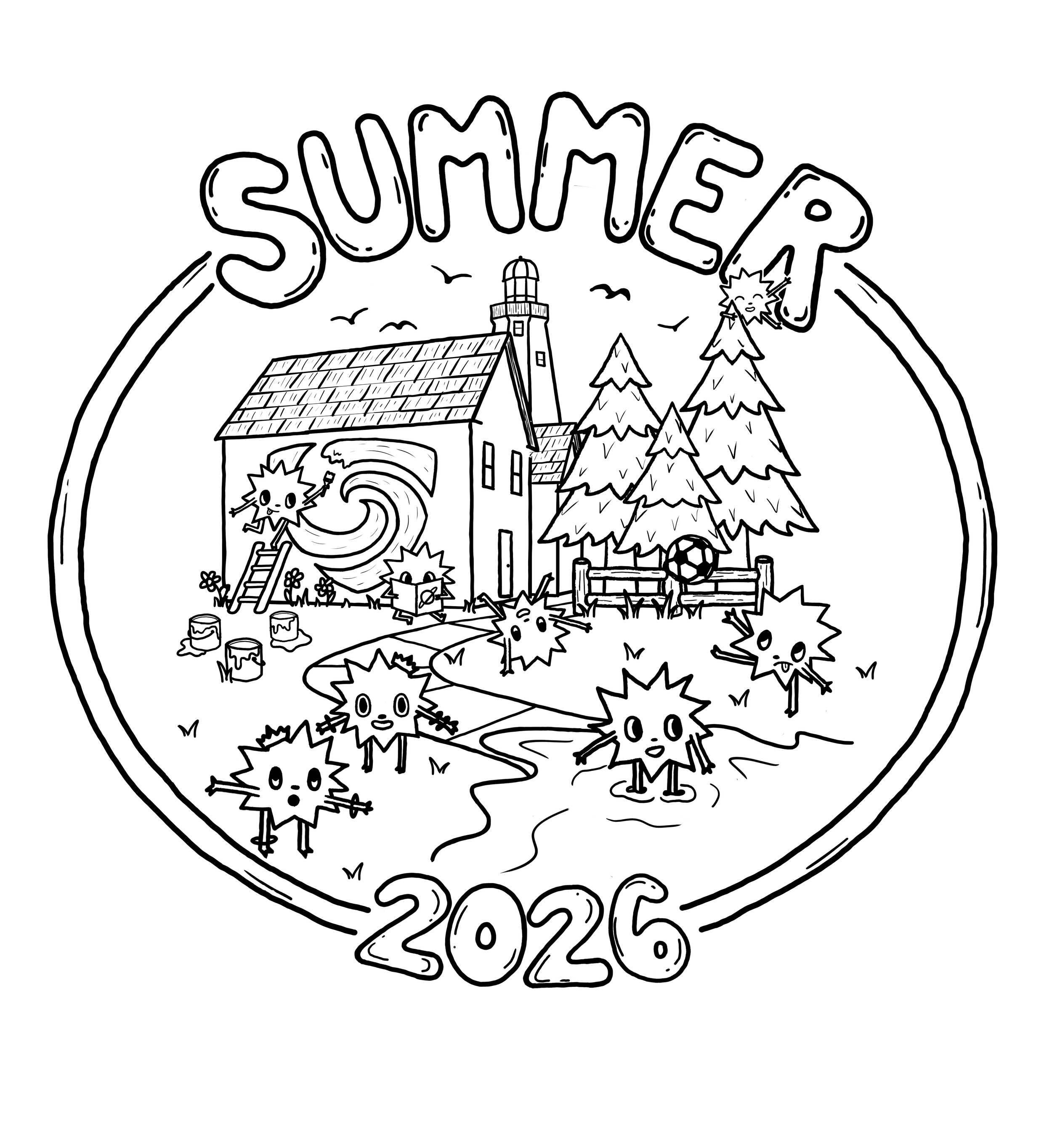 Designed for Breakwater Summer's 2026 camp t-shirt