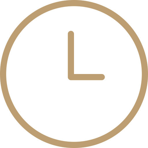 An analog clock showing 3:00.