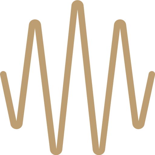 A beige line chart with sharp peaks and valleys on a black background.