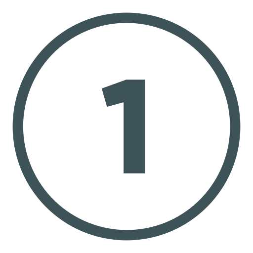 Number 1 inside a circle, representing a first-place or top position