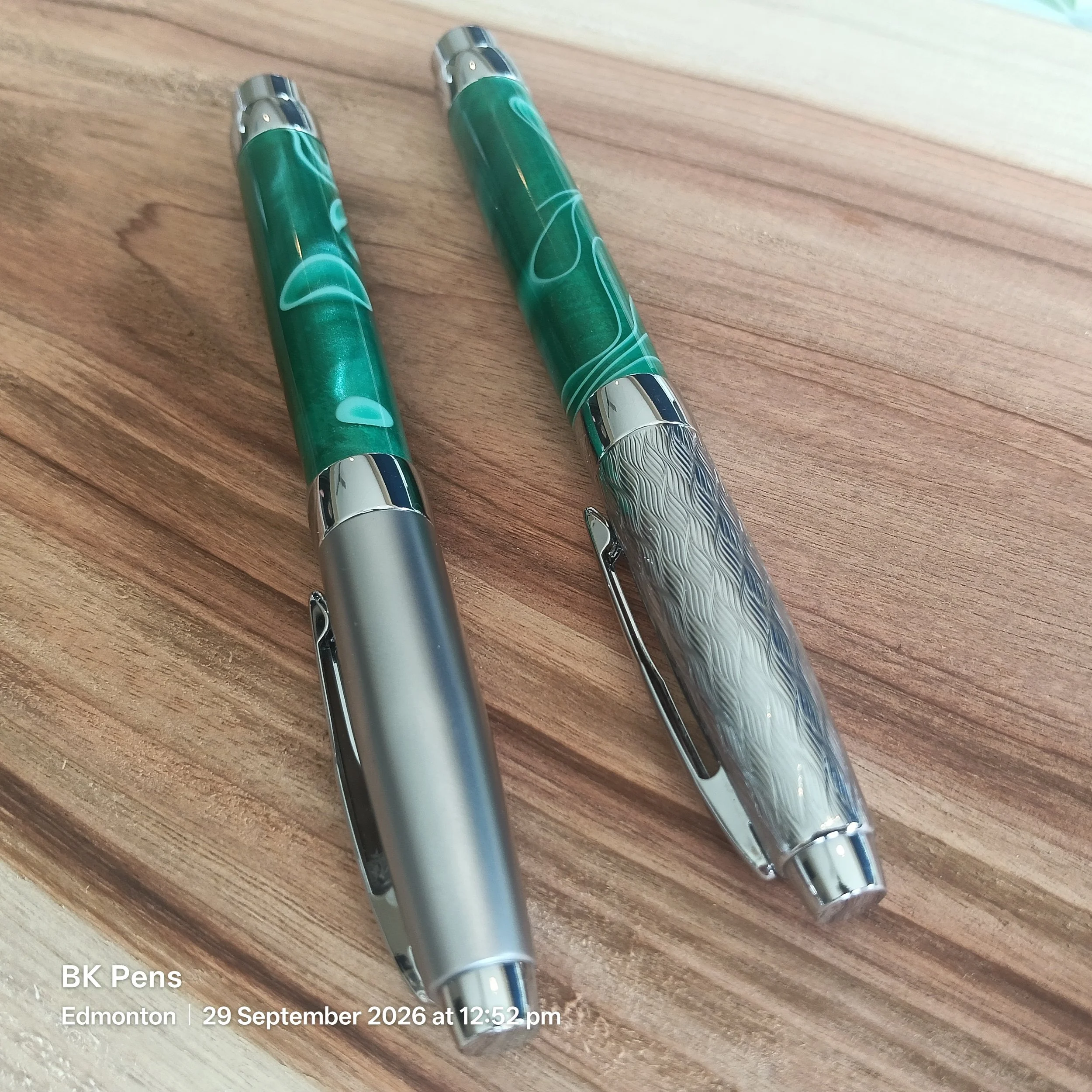 bk pens presimo fountain pen rollerball pen set green acrylic