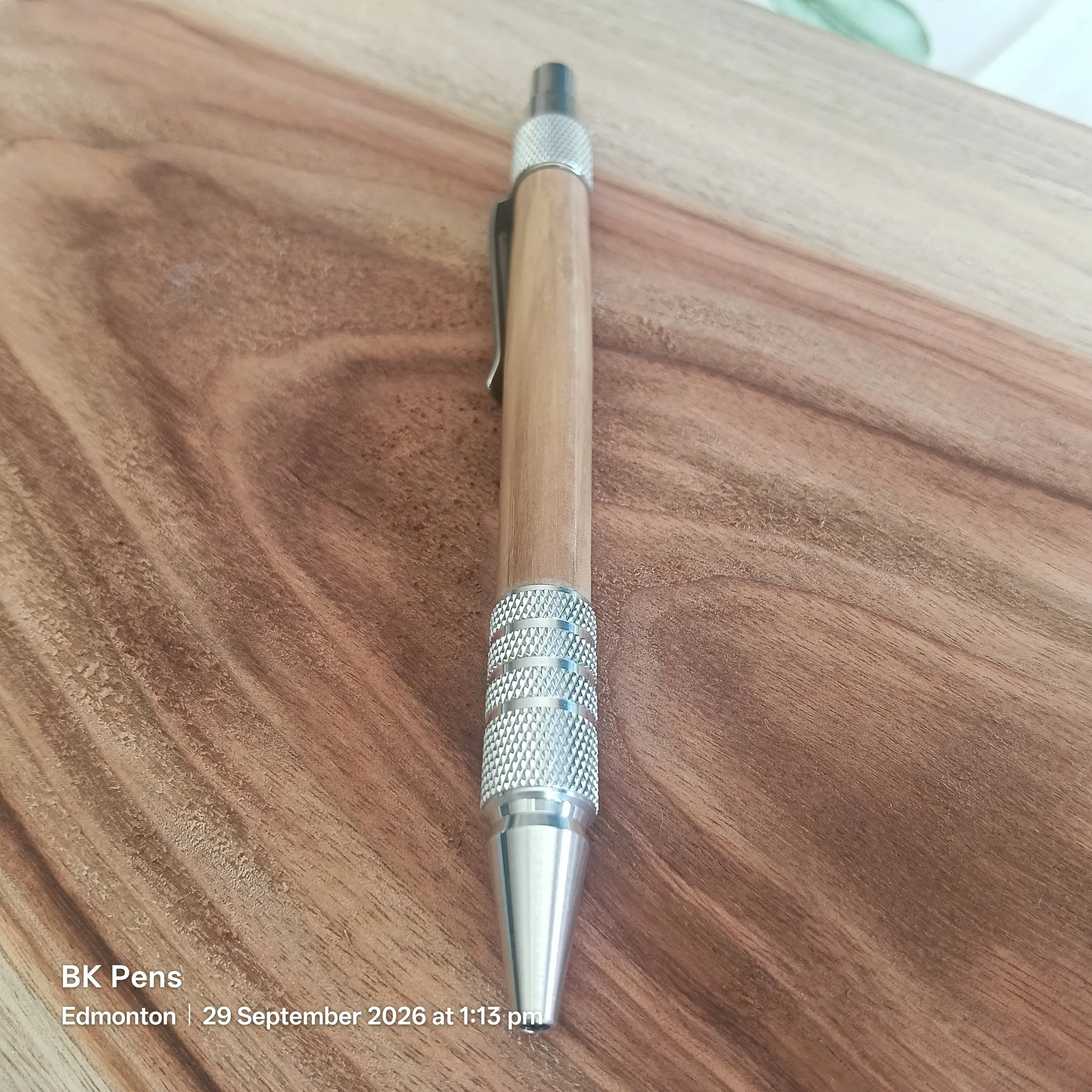 bk pens edc duraclick timber pen handmade