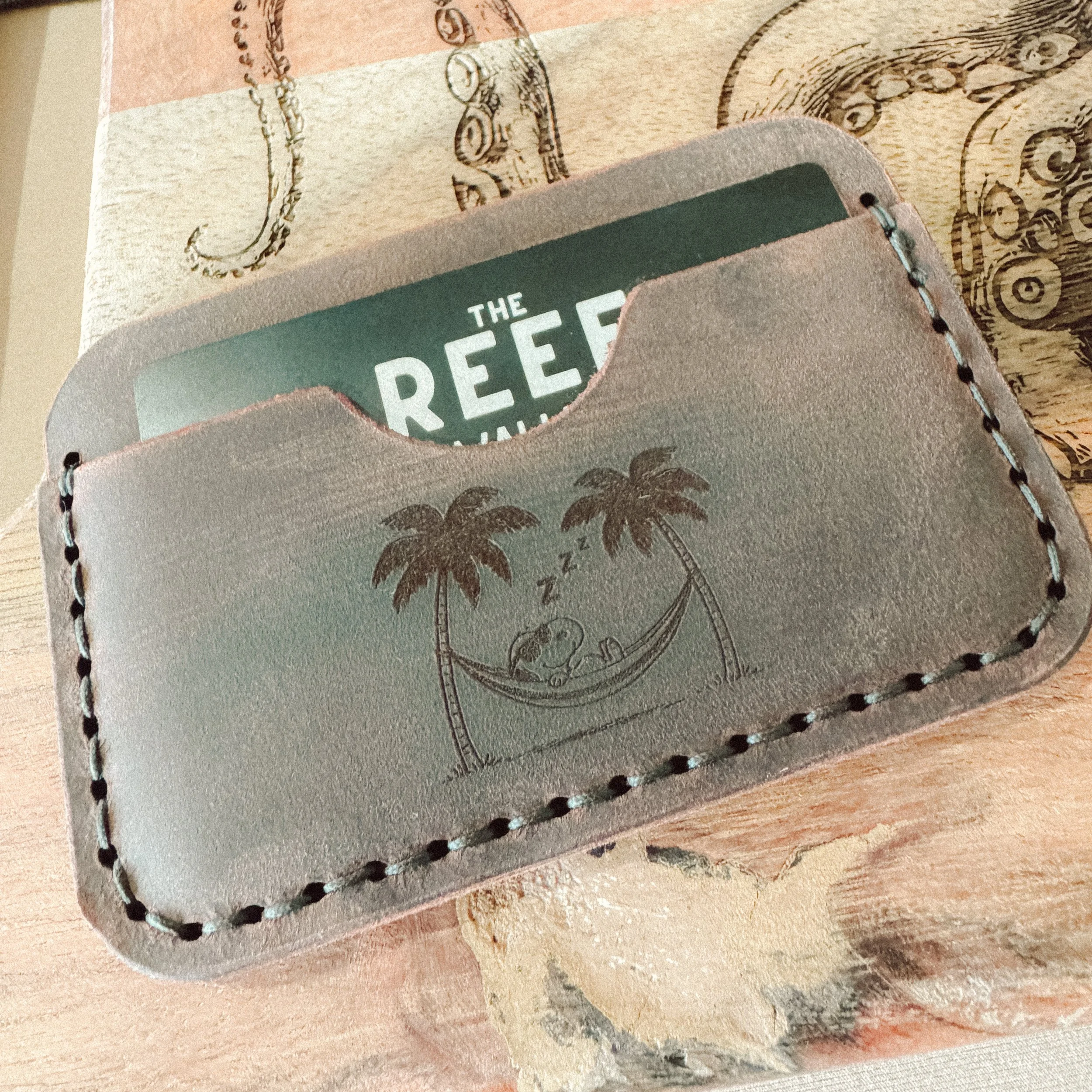 Leather wallet made on Oahu Hawaii