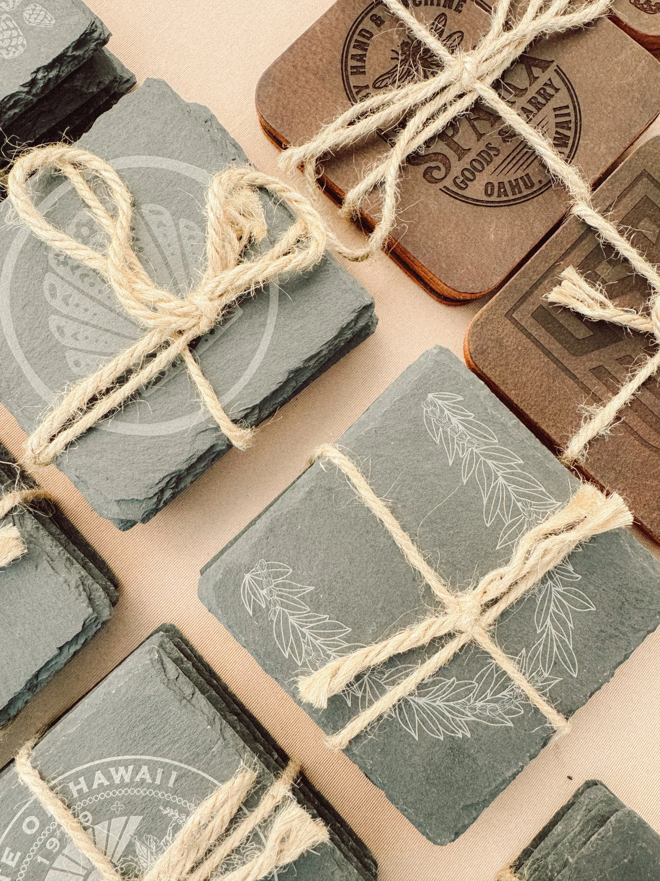 Custom engraved coasters Oahu Hawaii