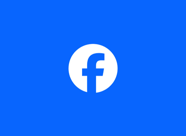 Facebook logo with a white 'f' inside a white circle on a blue background.