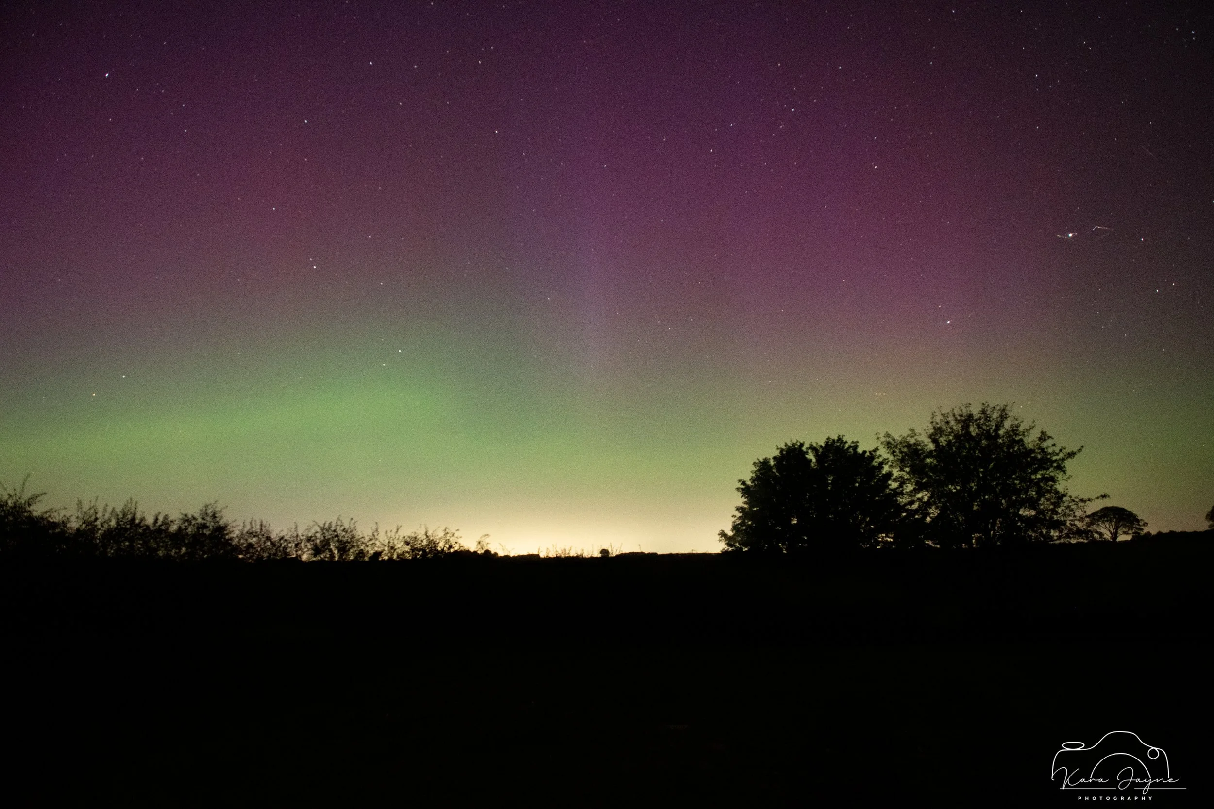 Aurora Borealis over the Lincolnshire Wolds