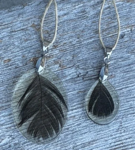 Raven Feather Pendant