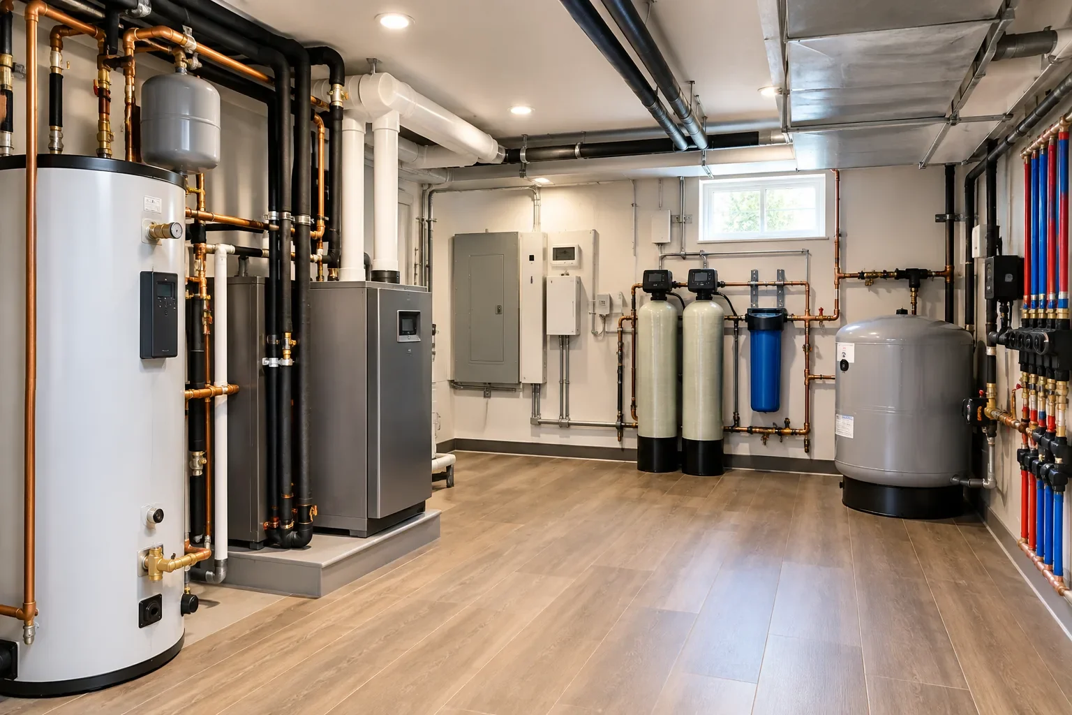Mechanical systems and equipment maintained as part of private estate management.