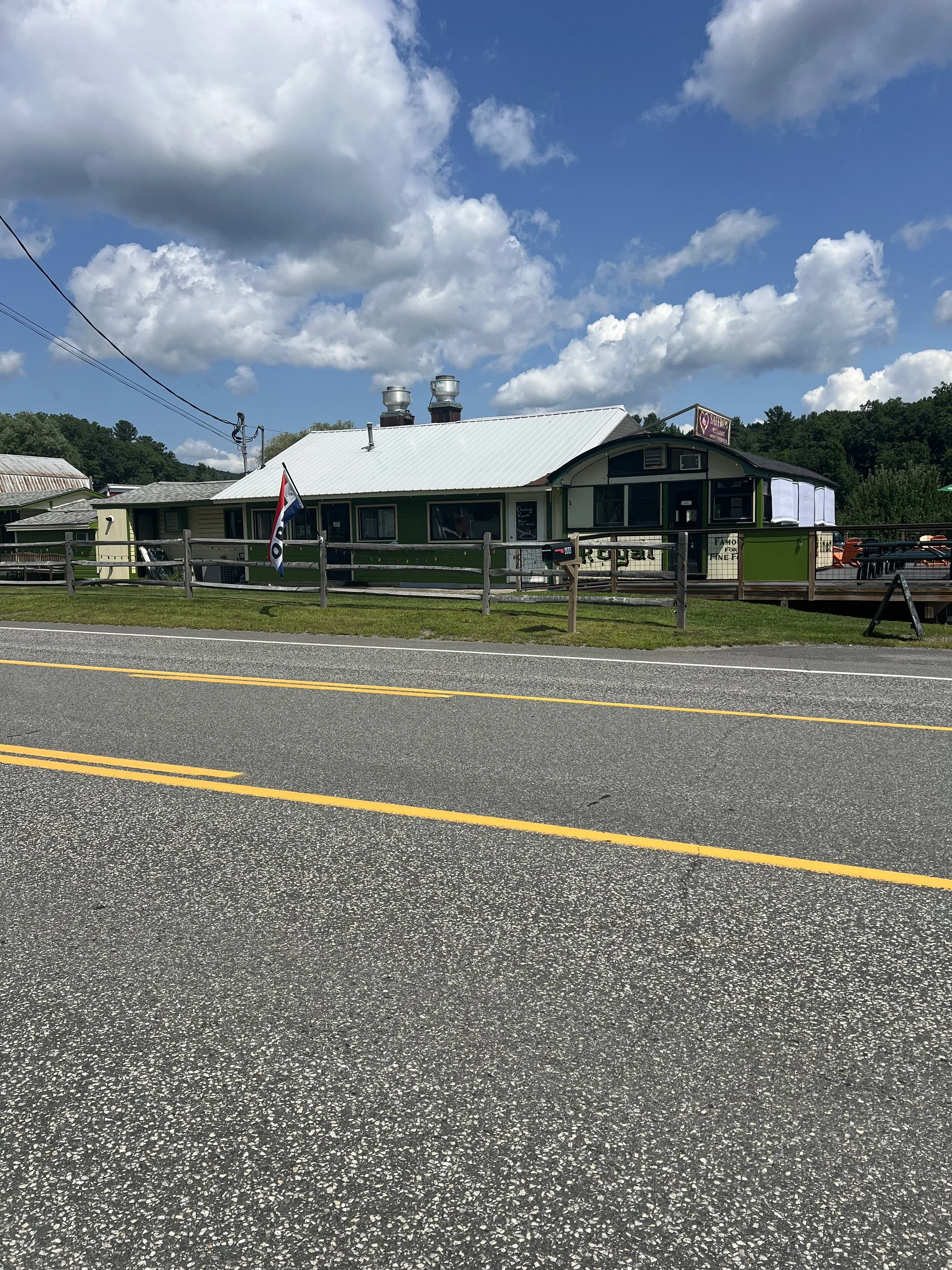 Royal Diner, a classic green roadside diner on Marlboro Road in West Brattleboro, Vermont