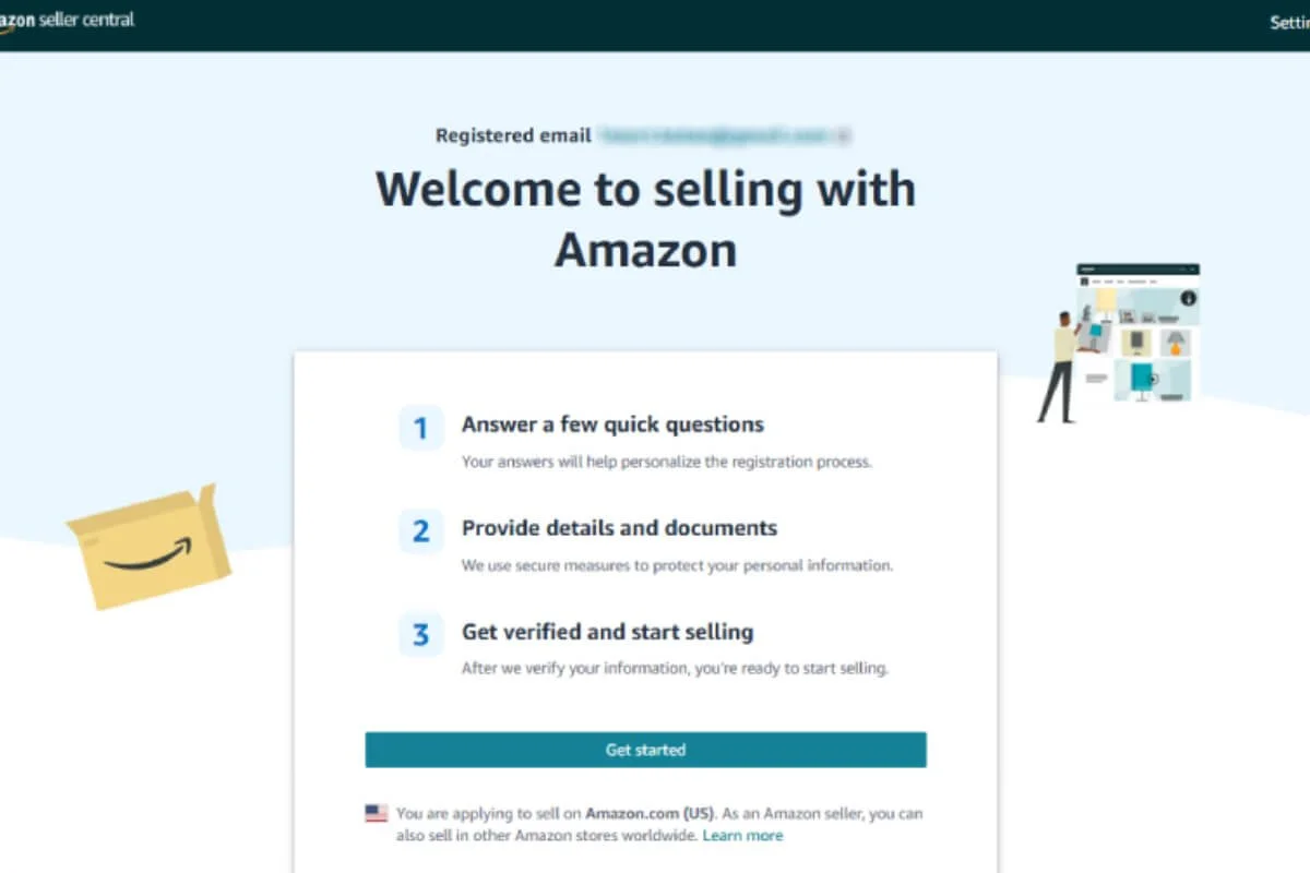 Amazon satıcı hesabı kurulumu — proje örneği