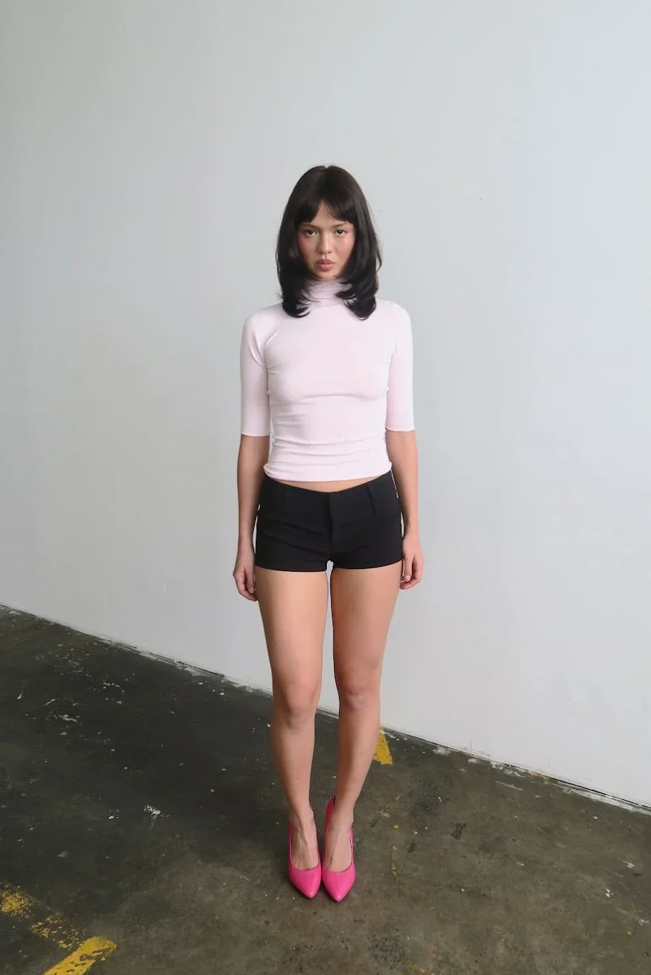 Bamboo Turtleneck - Pink