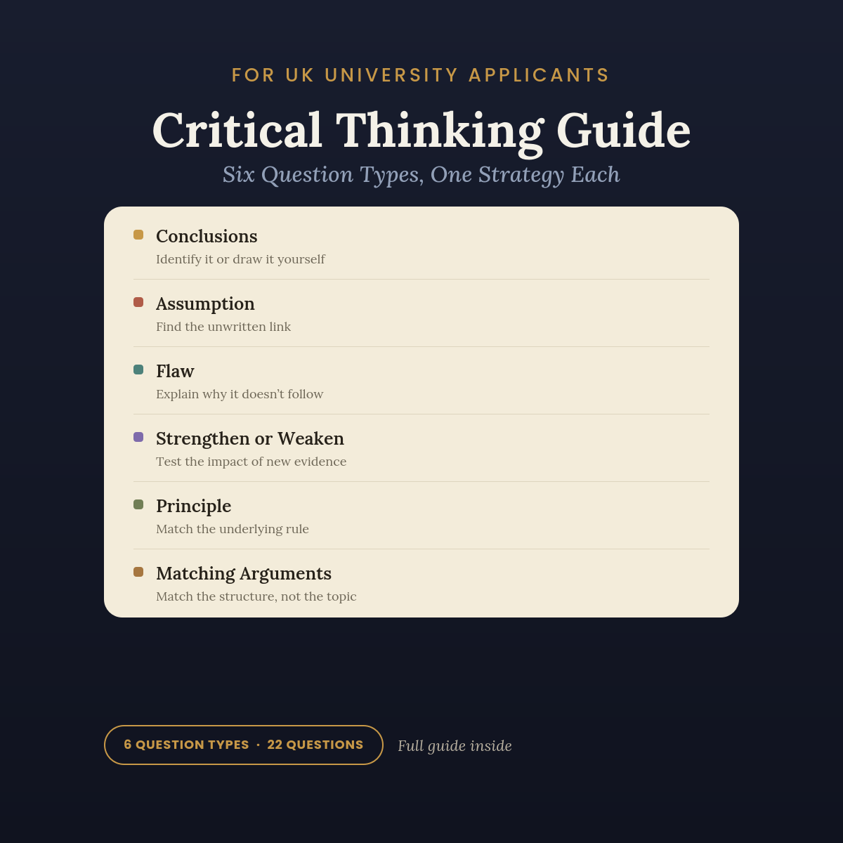 TARA Critical Thinking Guide