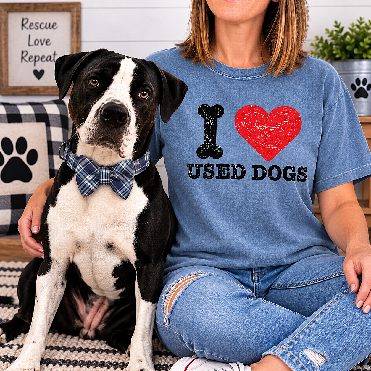 I Love Used Dogs - T-Shirt - Comfort Colors