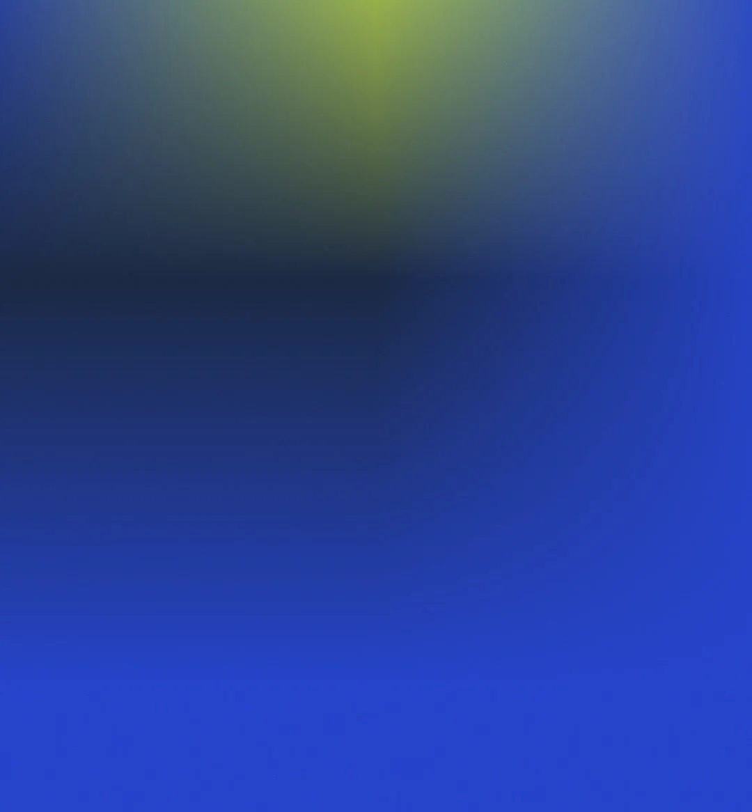 Blurred gradient background with blue, green, and black colors.