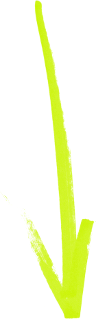 Bright yellow-green arrow pointing downward on a black background