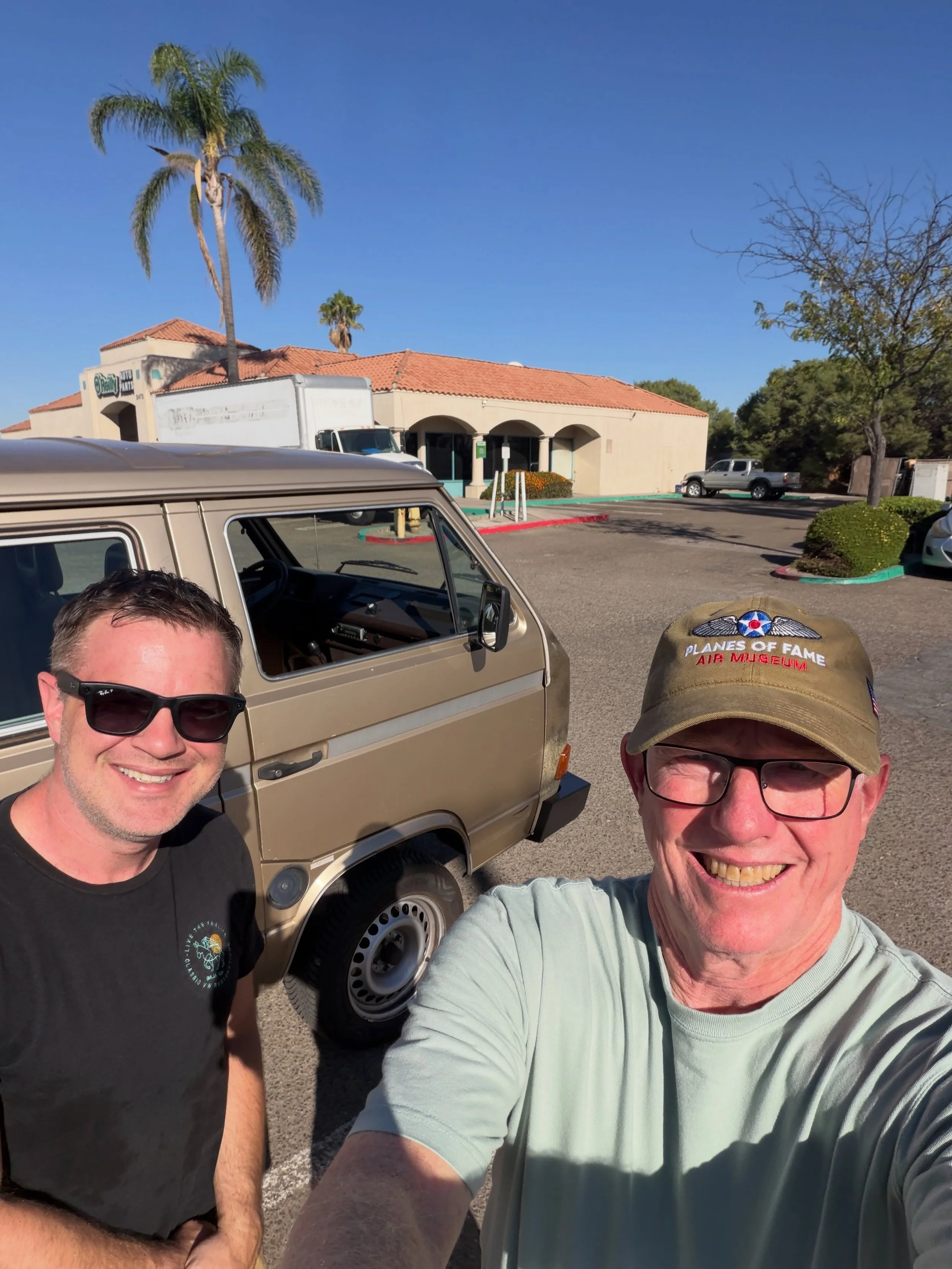 I somehow managed to get 3 vans across the border from San Diego to Tijuana where they will be loaded on trucks to La Paz today. All in 105f heat. It was a little rough but we got it done! Big thanks to Fritz and Amy for joining the adventure. Things