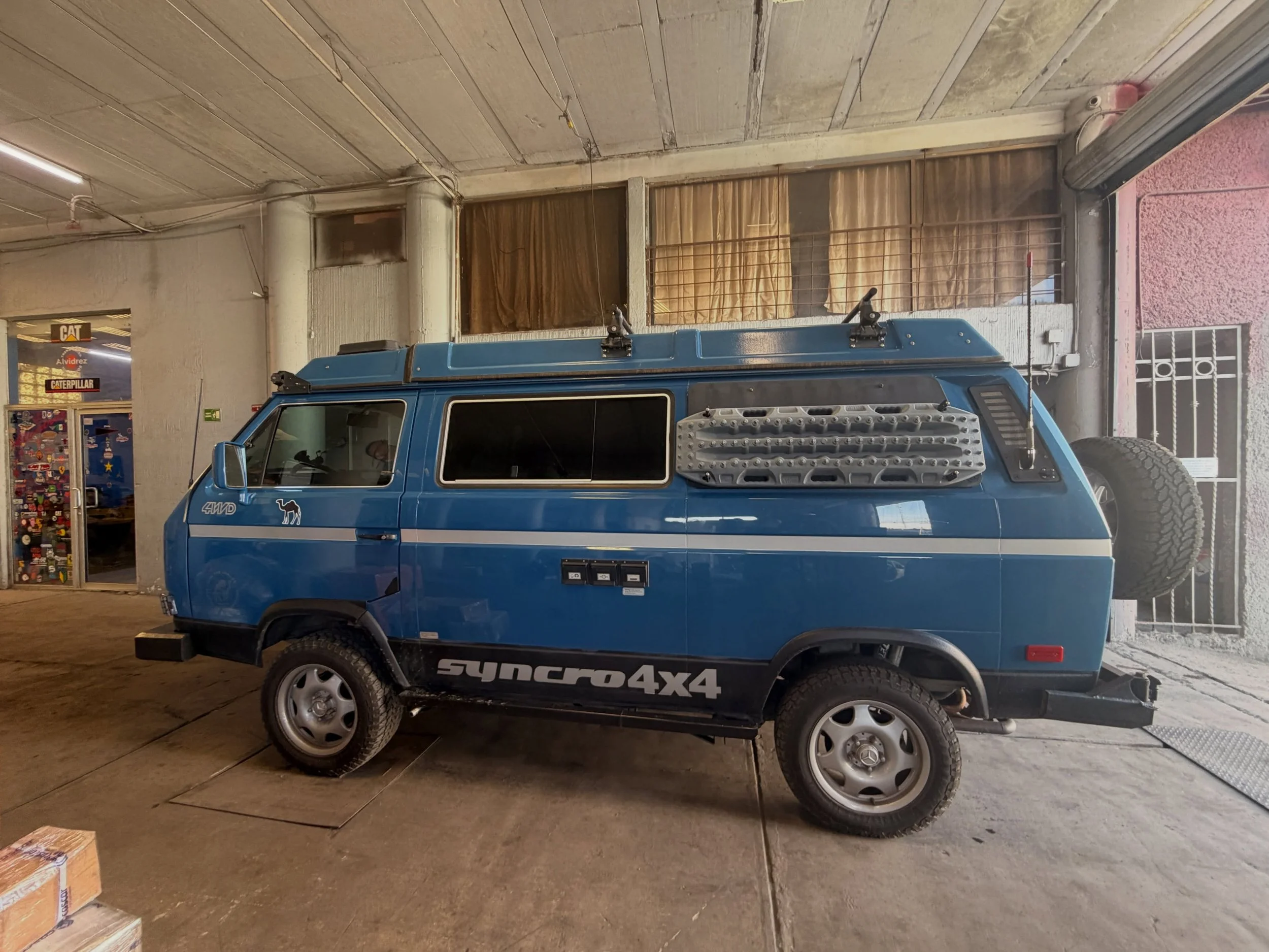 Miki arrived in Tijuana and is being shipped to La Paz by truck. This is the final leg of his trip from Baja to the Sahara Desert and back again. Pretty wild how far this van has gone. I&rsquo;m proud of it!