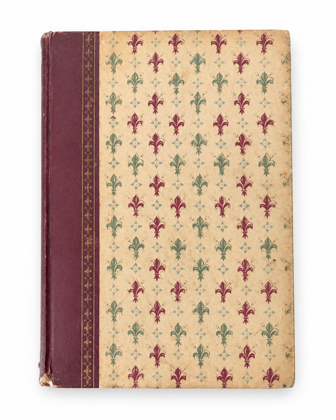 Vintage Brontë volume standing on an ivory French console beside white hydrangeas.