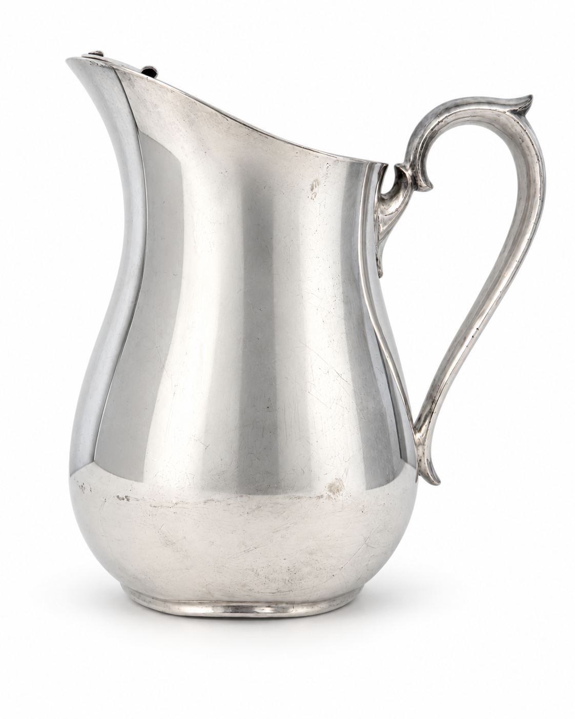 Silverplate Pitcher with Curved Handle