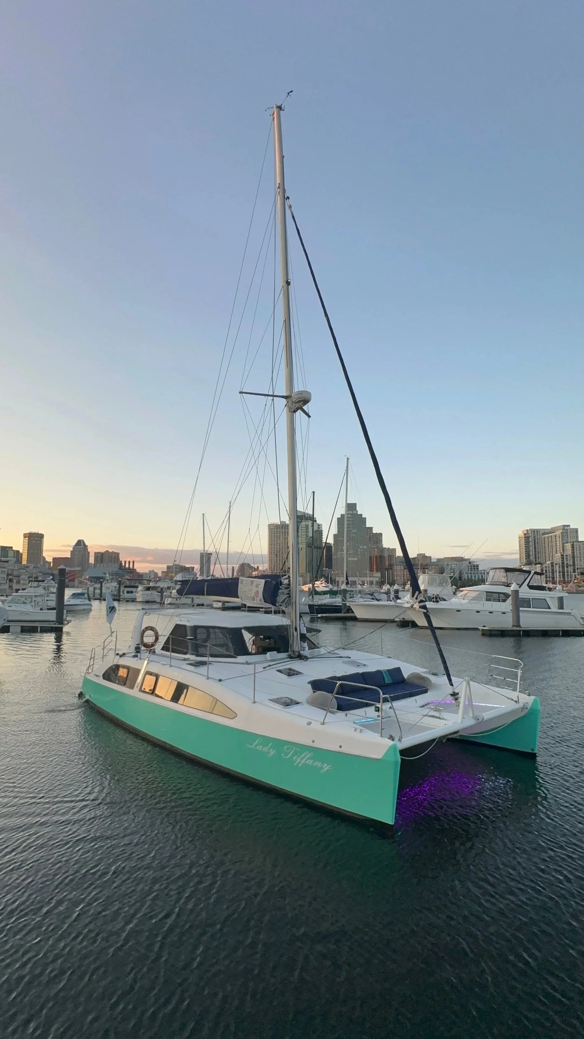 Lady Tiffany docked at the marina.
