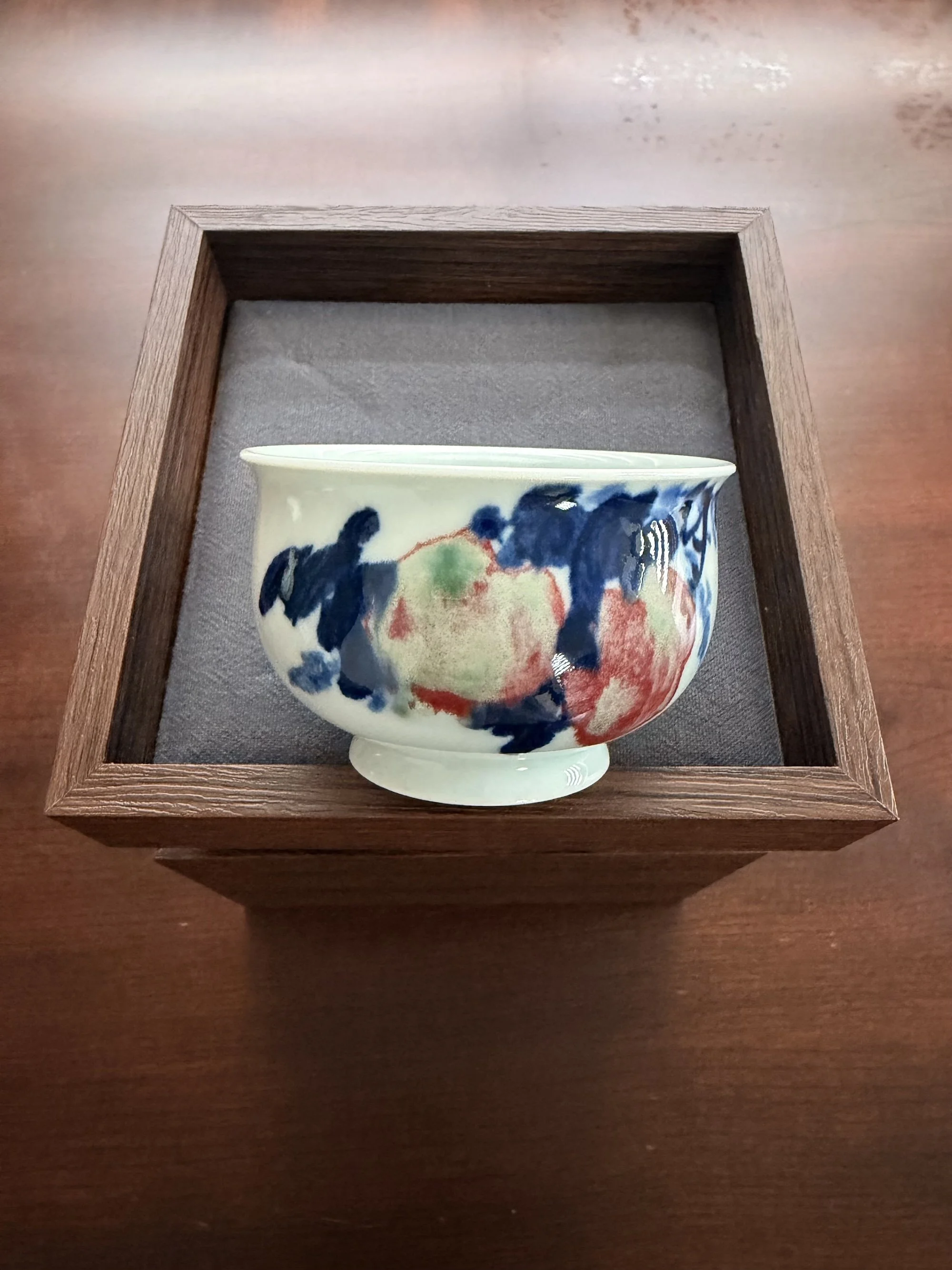 Artisan Watercolor Porcelain Teacup with Gift Box