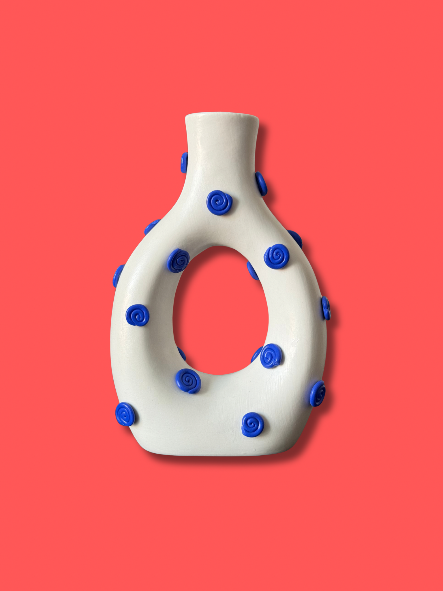 'Swirls' Ceramic Mini Vase