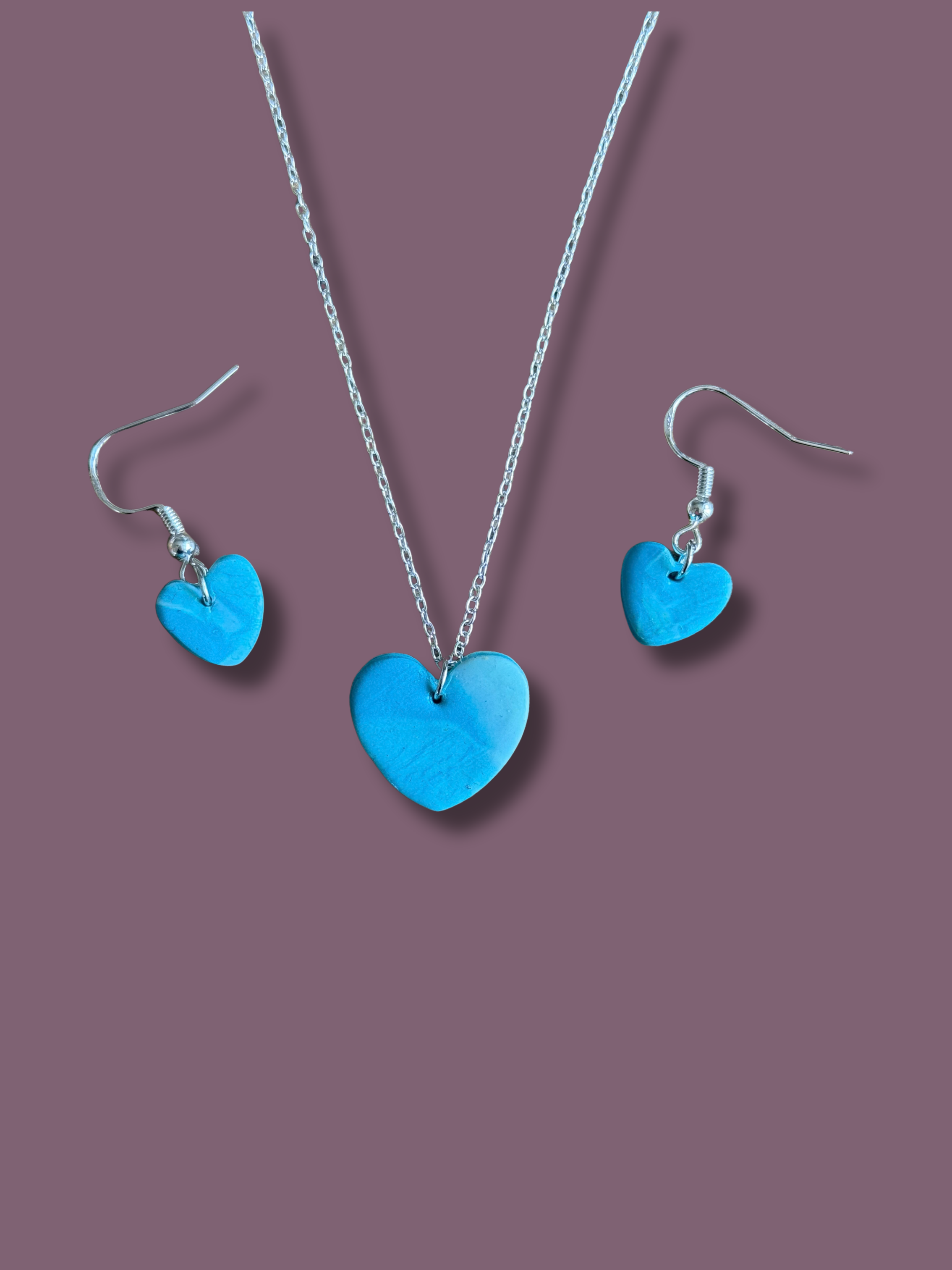 Marbled Heart Set - Blue