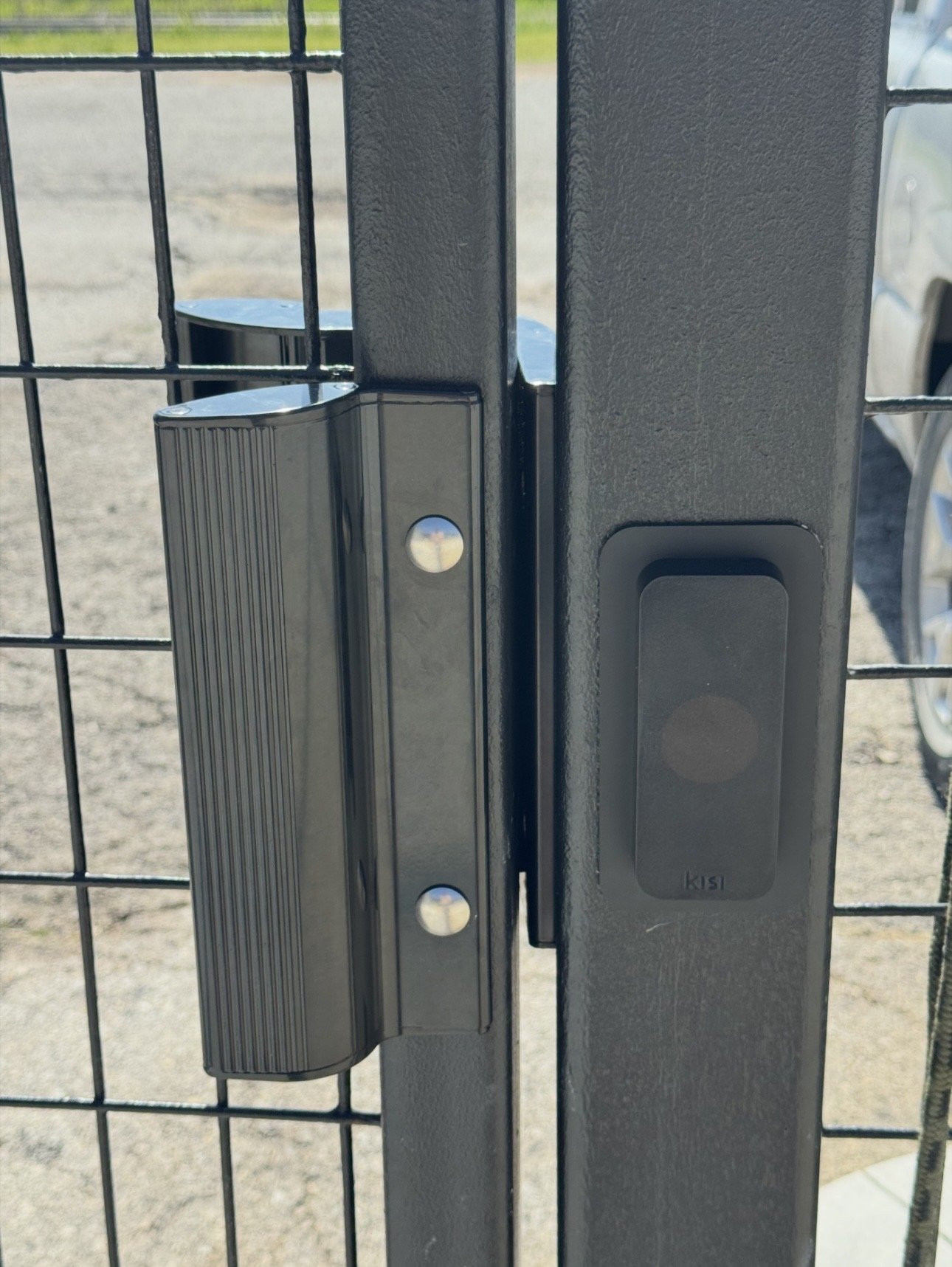 Kisi access control reader and magnetic gate lock installed in Norman, Oklahoma