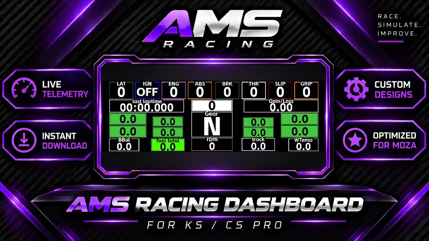 AMS Inspired Series Lamborghini EVO2 Inspired — MOZA KS Pro / CS Pro