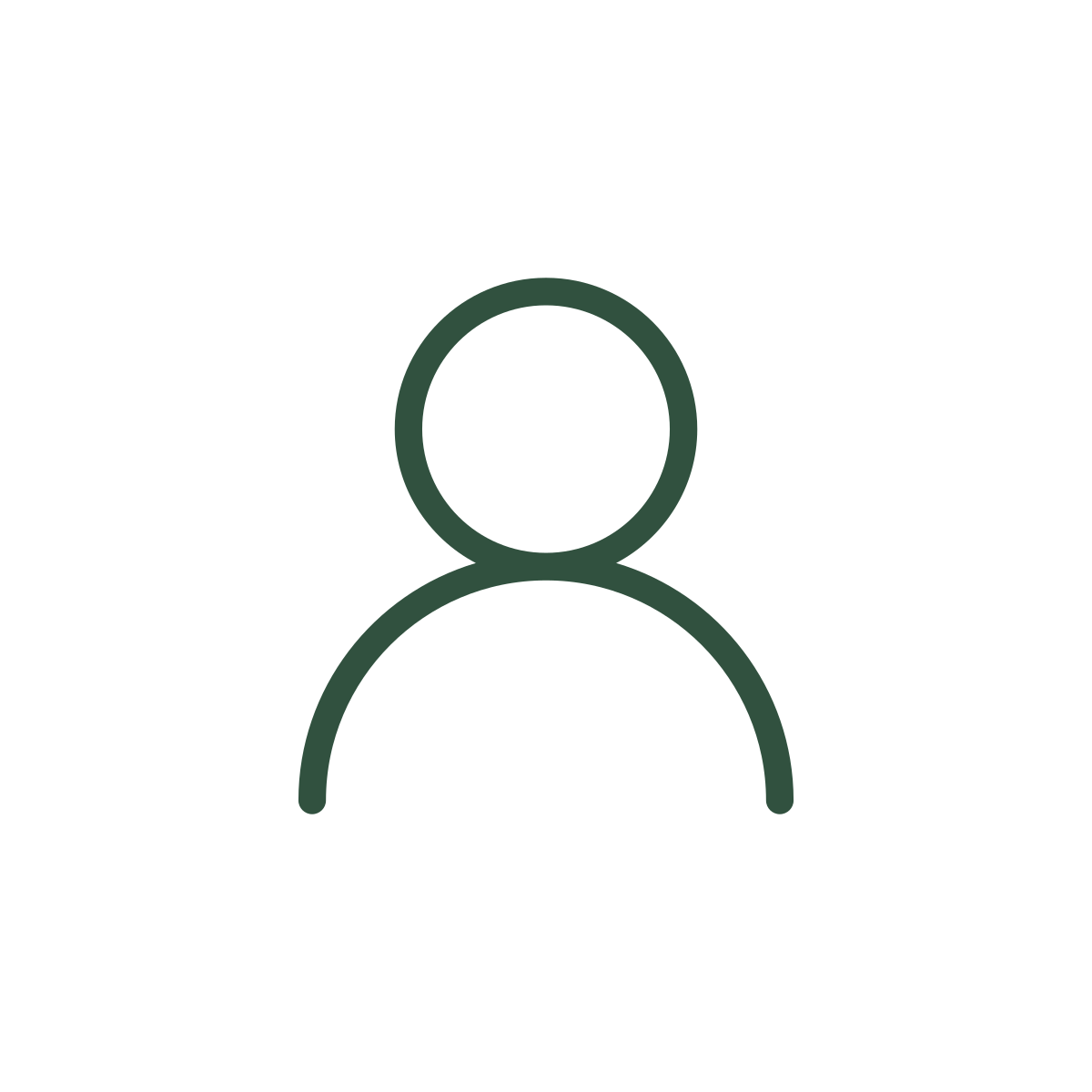 Simple outline of a person icon with no facial features, on a white background.