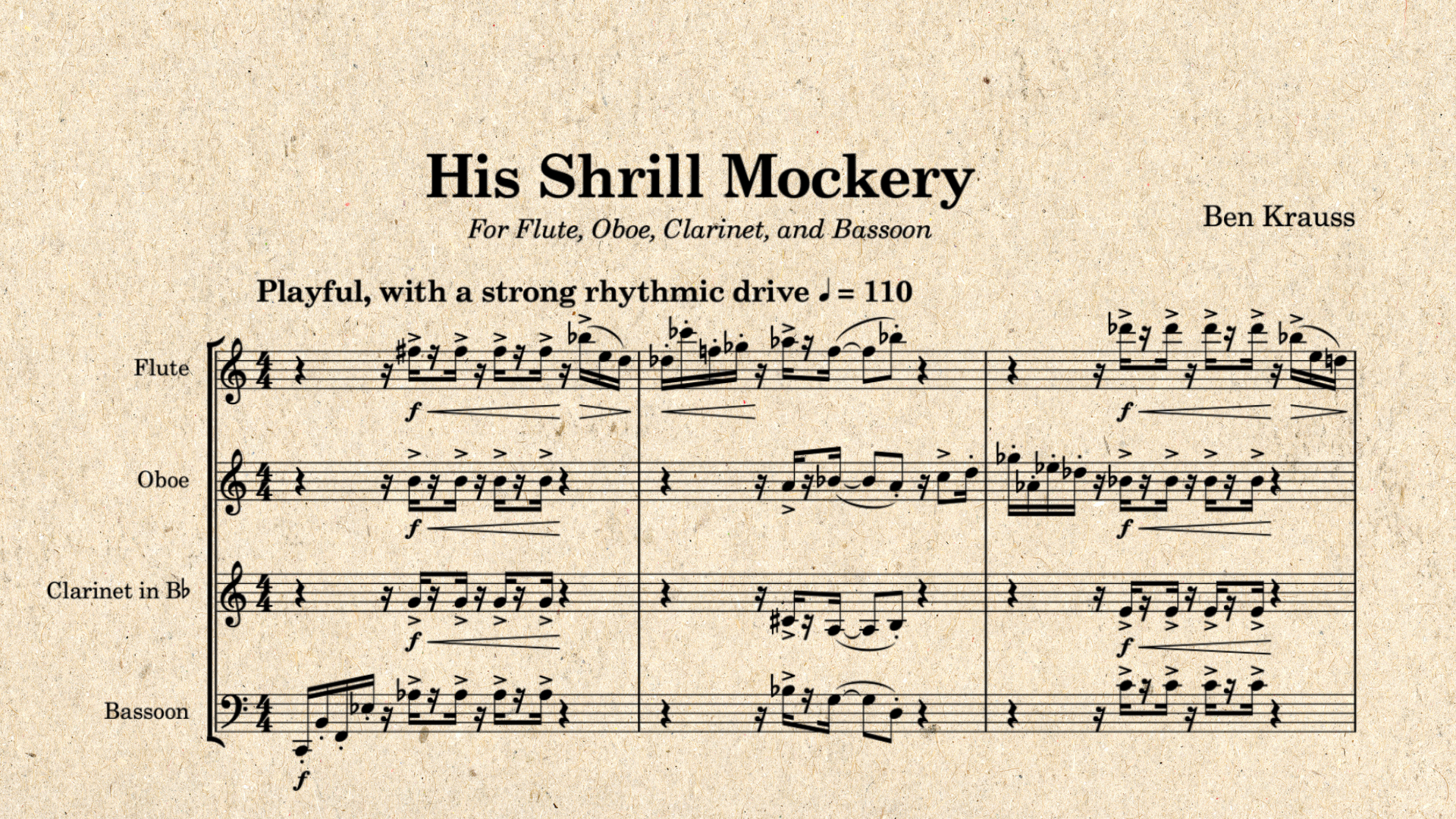 His Shrill Mockery