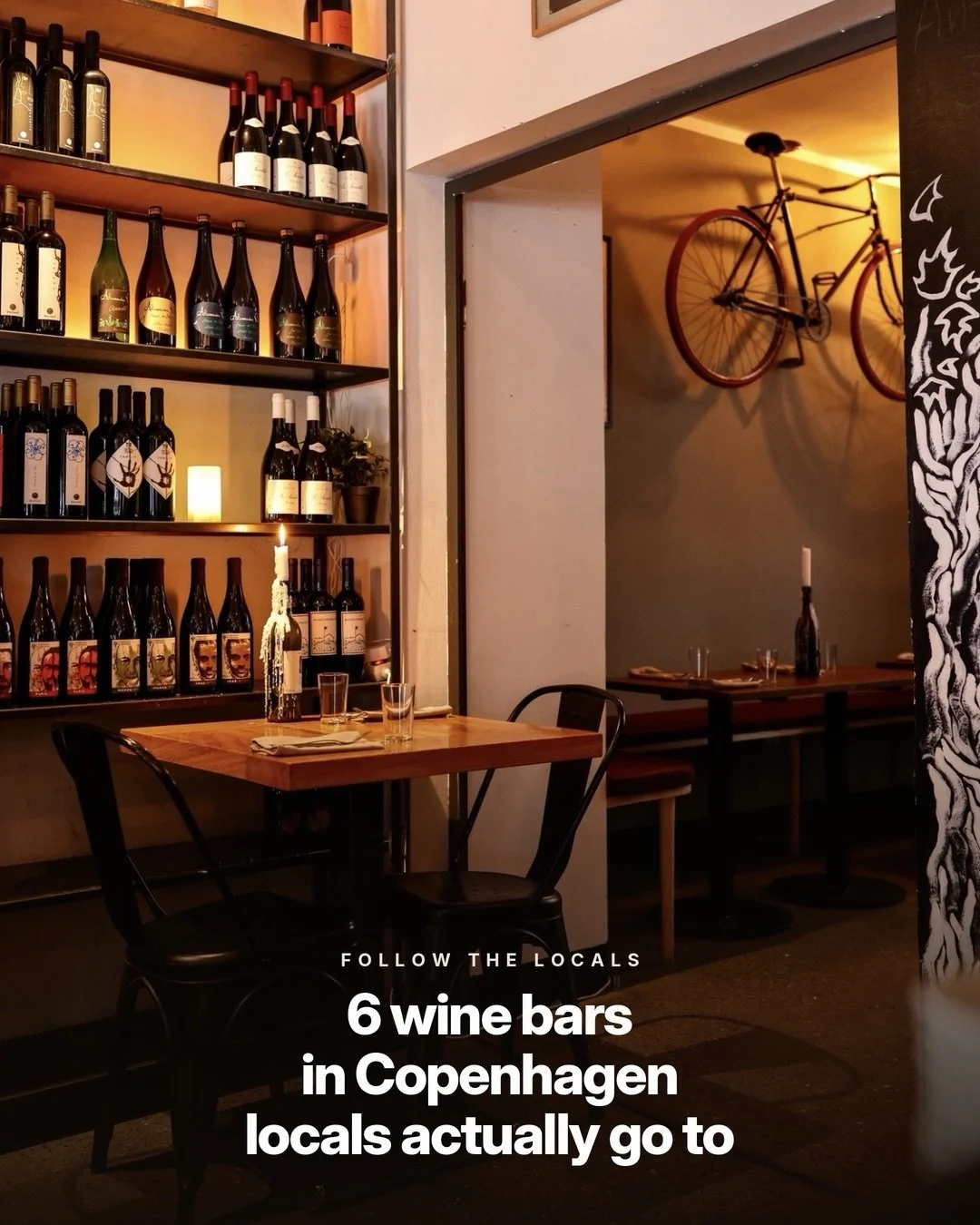 6 wine bars in Copenhagen locals actually go to 🍷

1. @barsommcph Indre By
Candlelit, cosy and a very local vibe.

2. @piovinbar Indre By
A tiny natural wine bar near Str&oslash;get with Mediterranean small plates.

3. @bar_vitrine , Indre By
Open k