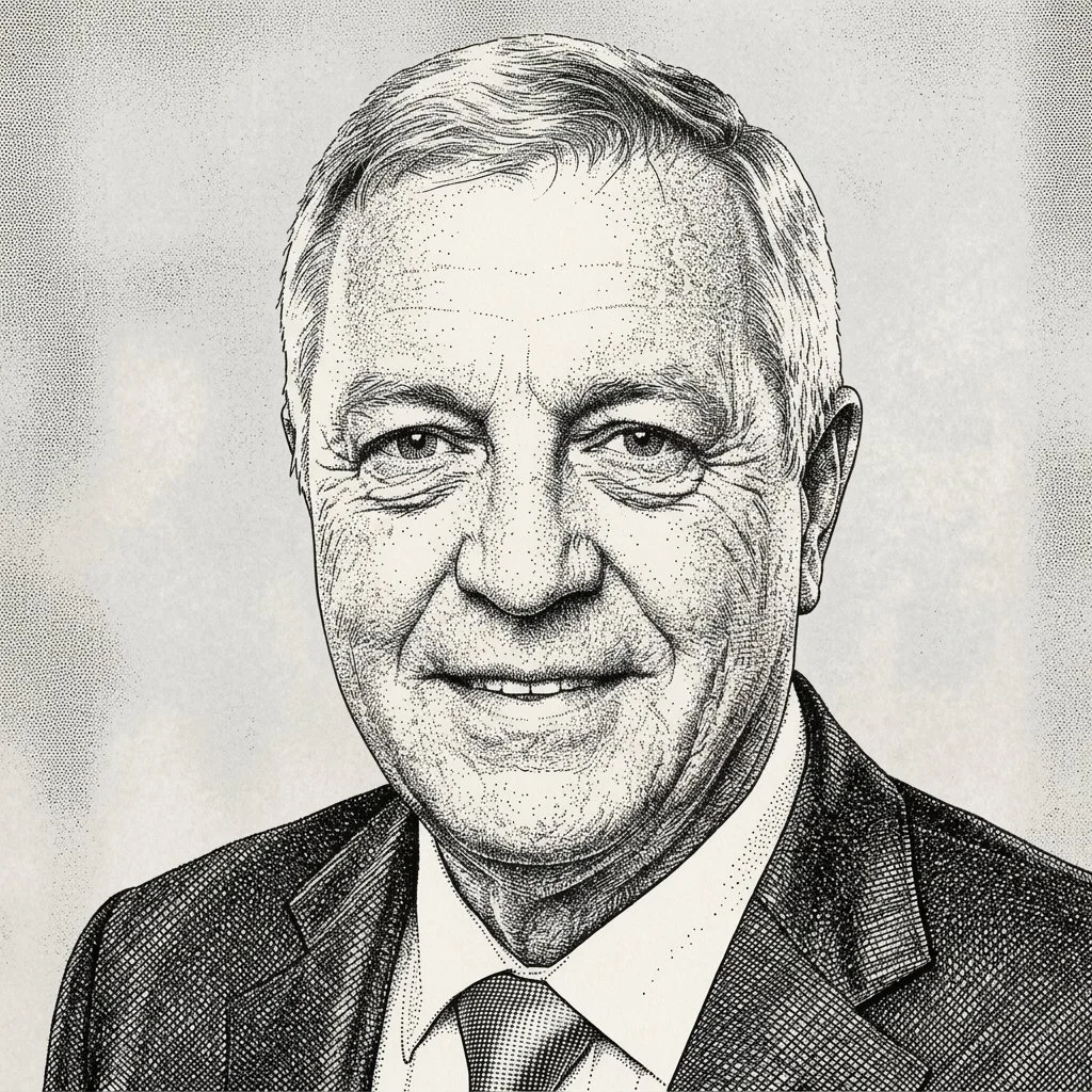 Illustrated portrait of John Mayweather, Founder and Owner of Mayweather Partners