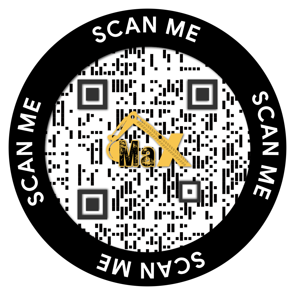 Operation Mighty Max QR code surrounded by the words Scan Me.
