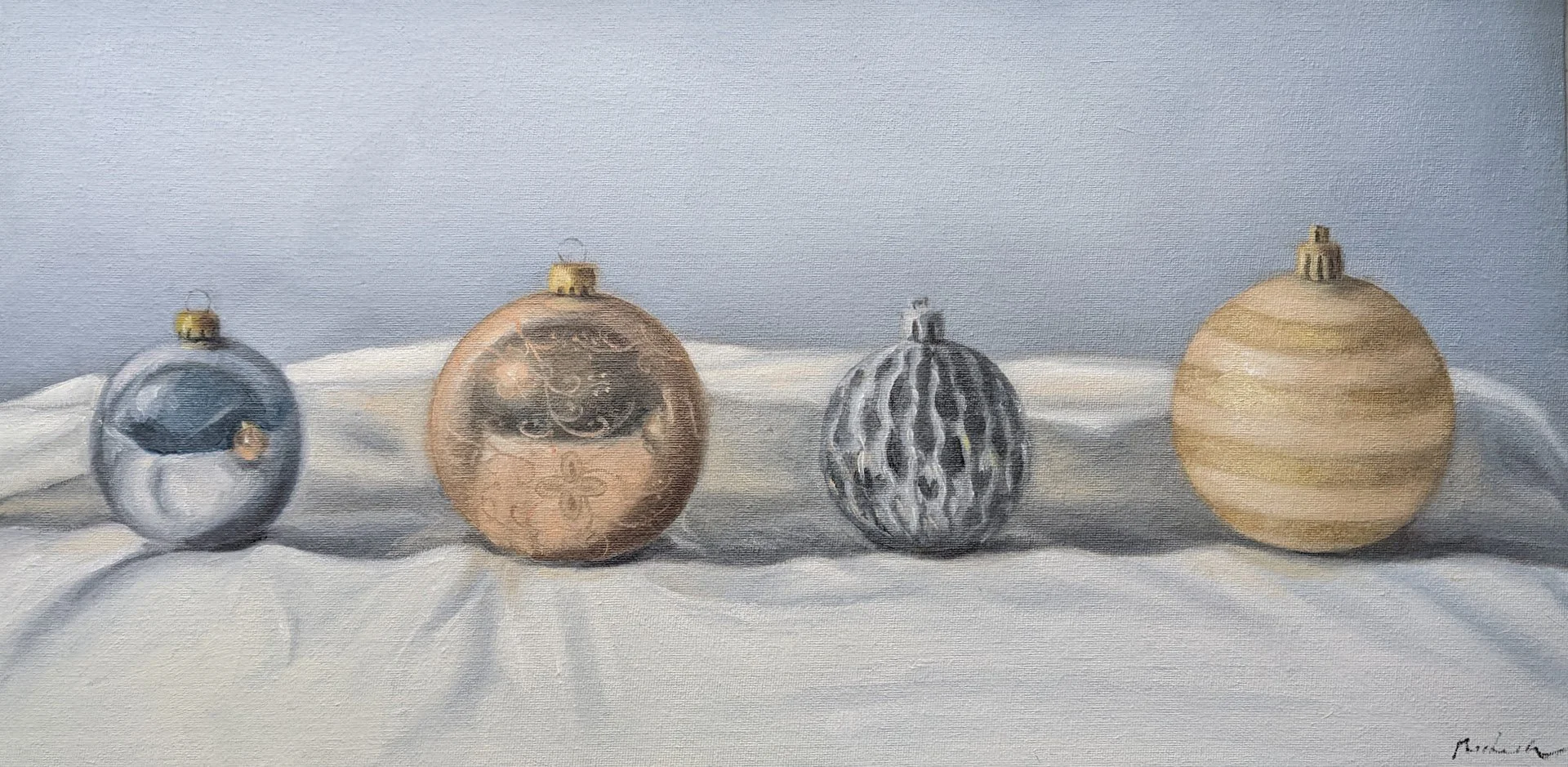 Winter Harmony, oil on panel
