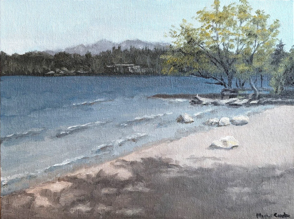 Near Still Waters, Oil on panel