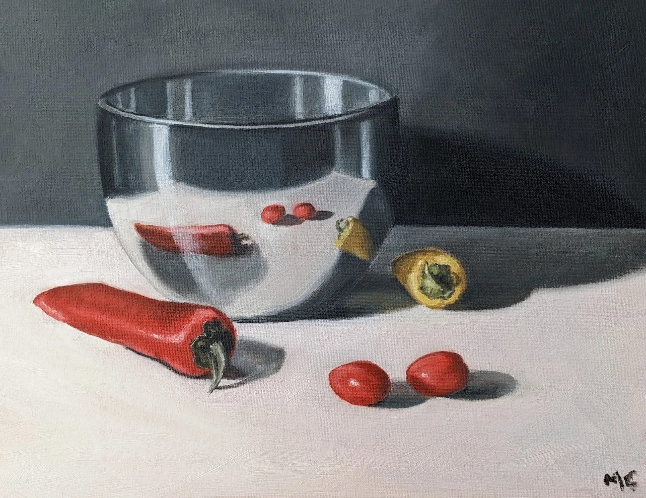 Holding Color, oil on panel