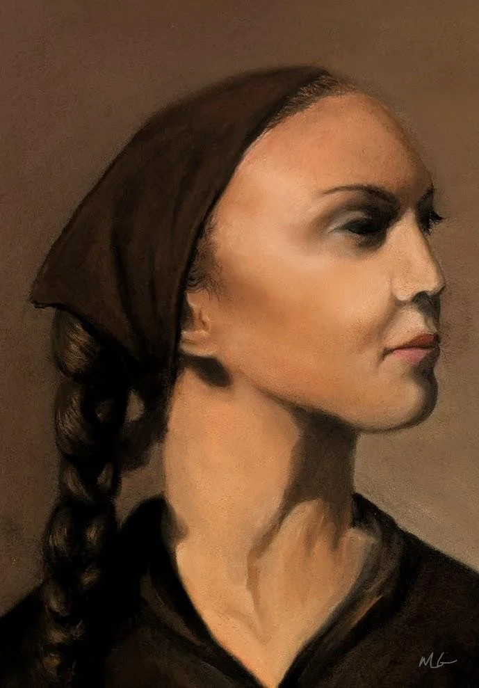Quiet Resolve, Pastel on paper