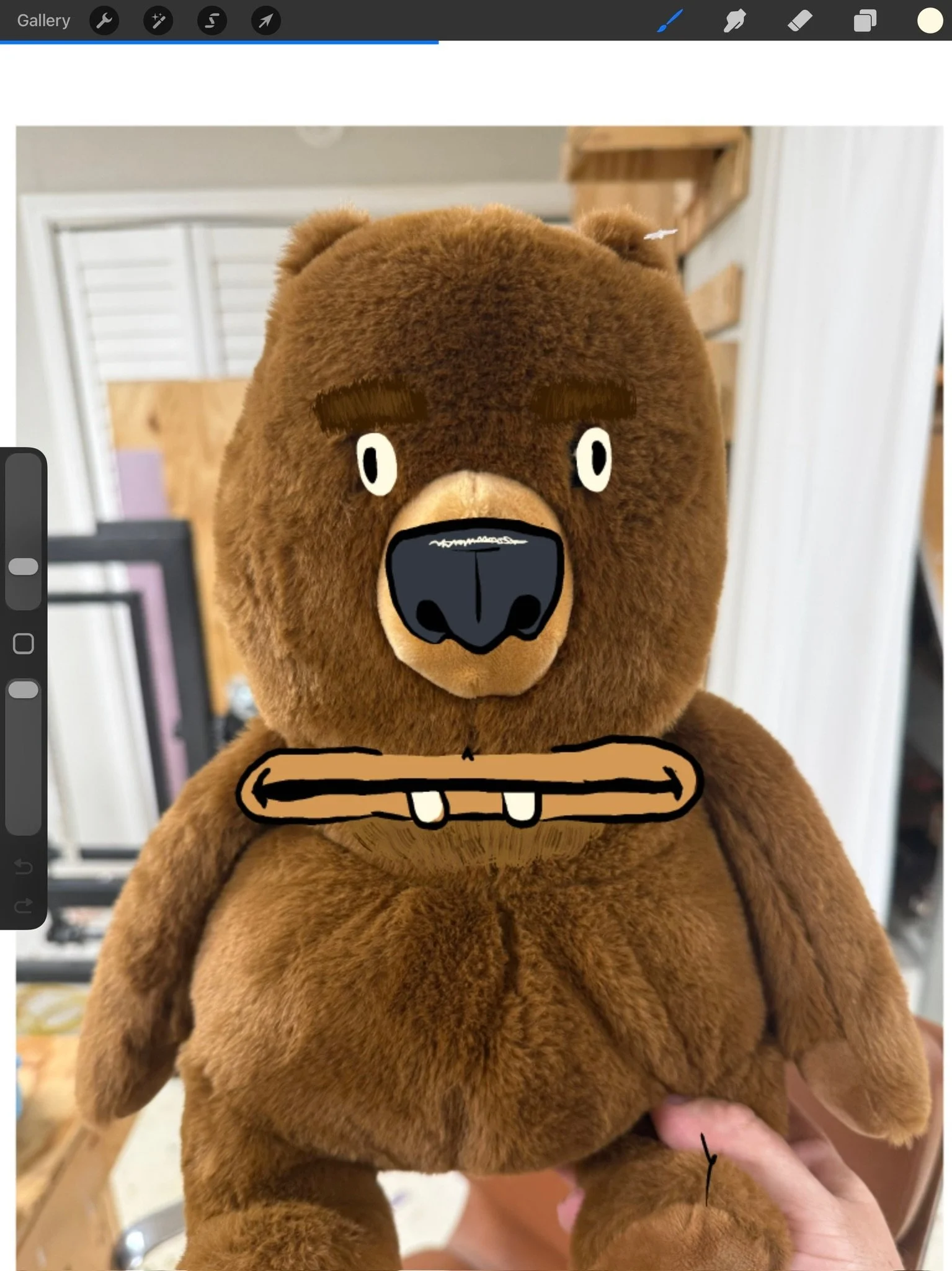 Boopos_blank_puppet_work_in_progress_bear_in_workshop-wip