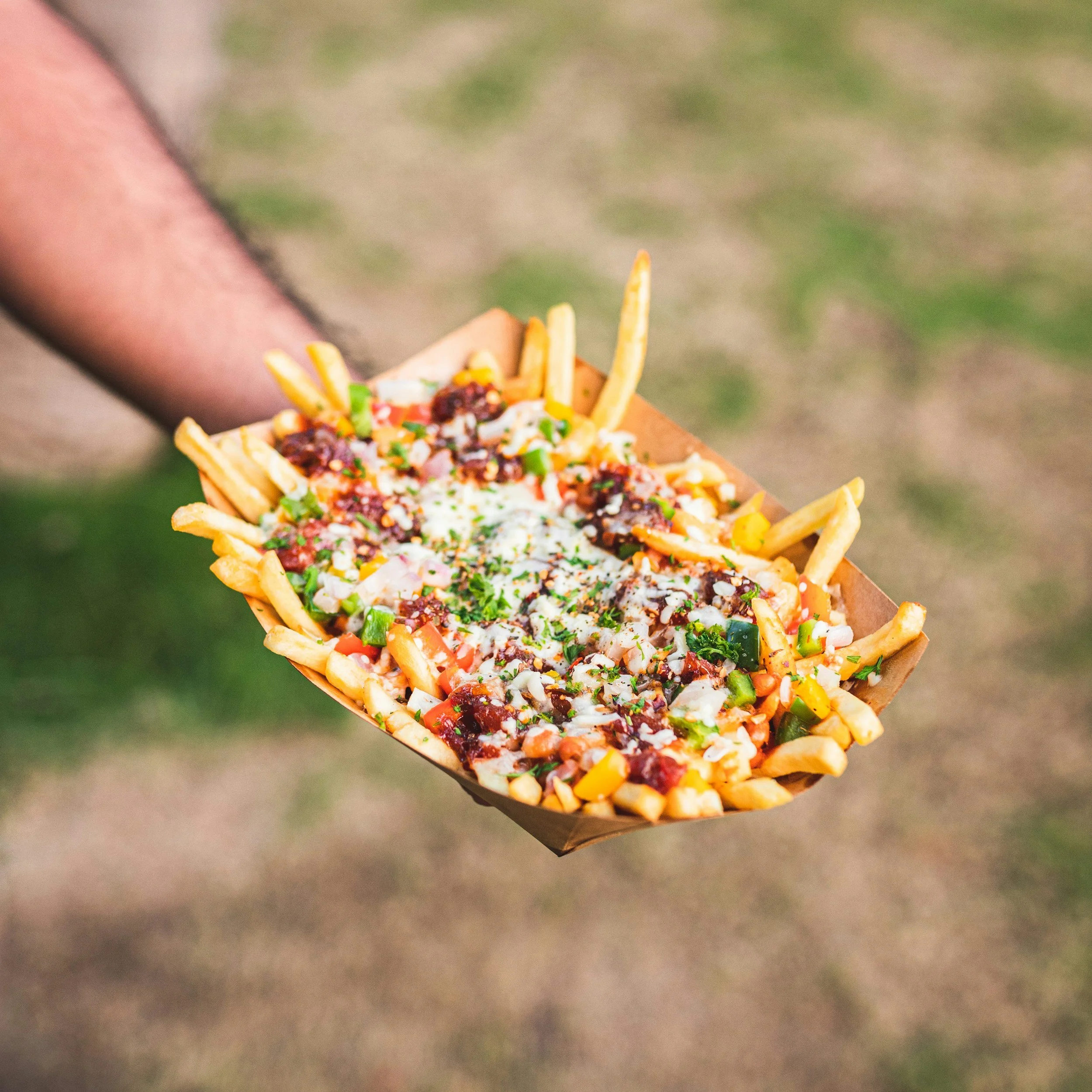 catering loaded fries american