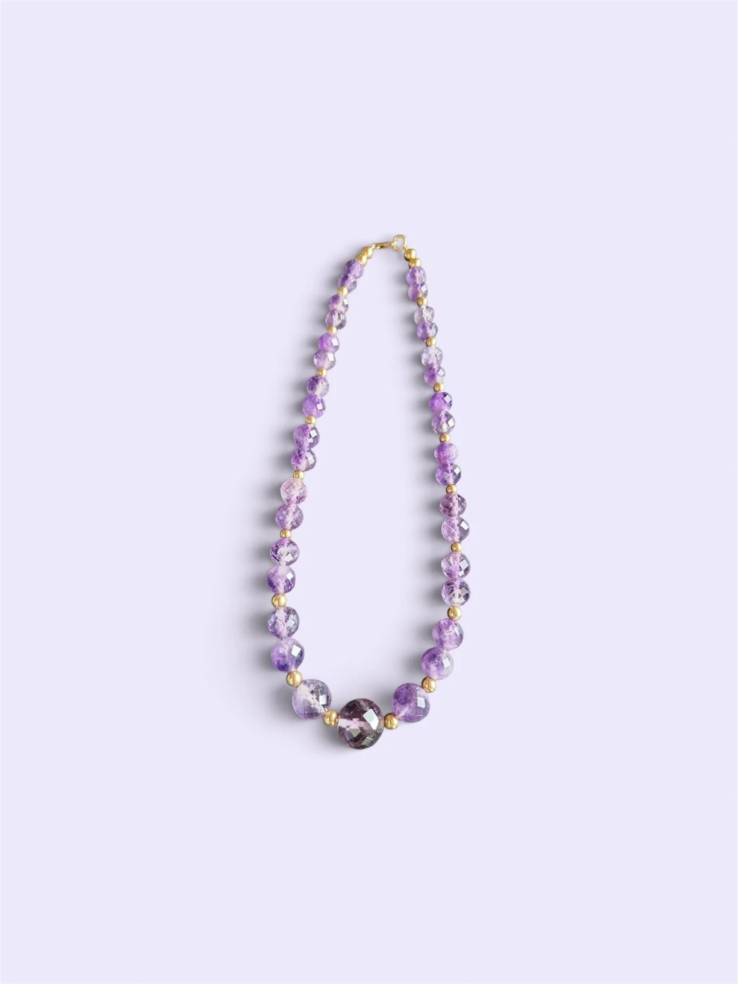 Amethyst and Gold Necklace
