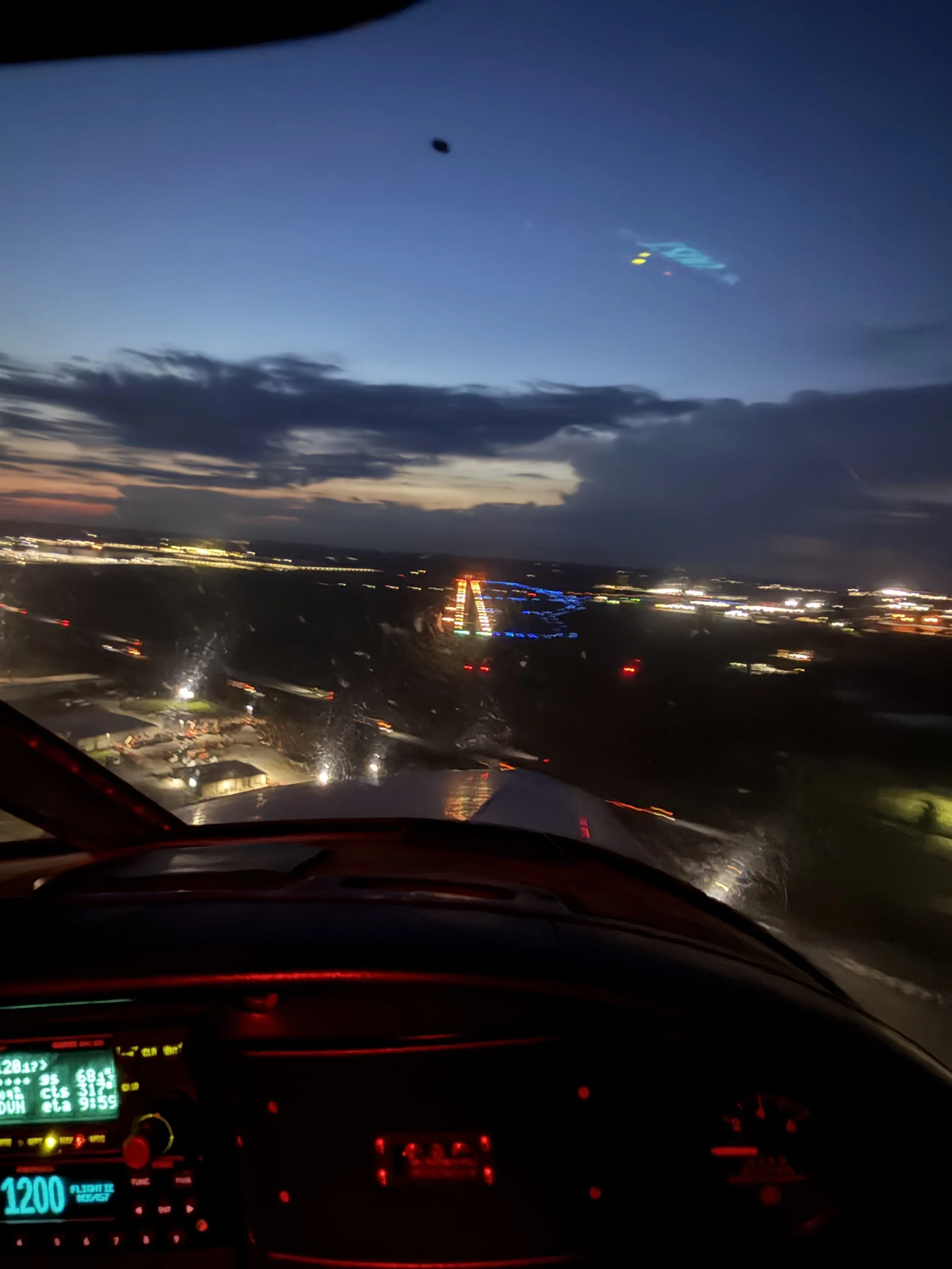 Flying at dusk