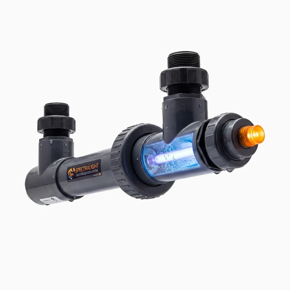 SpectraLight UV-C system with a cutaway view of the lamp inside the chamber
