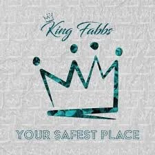 Logo with a stylized crown, the text 'King Fabbs' above, and 'Your Safest Place' below.