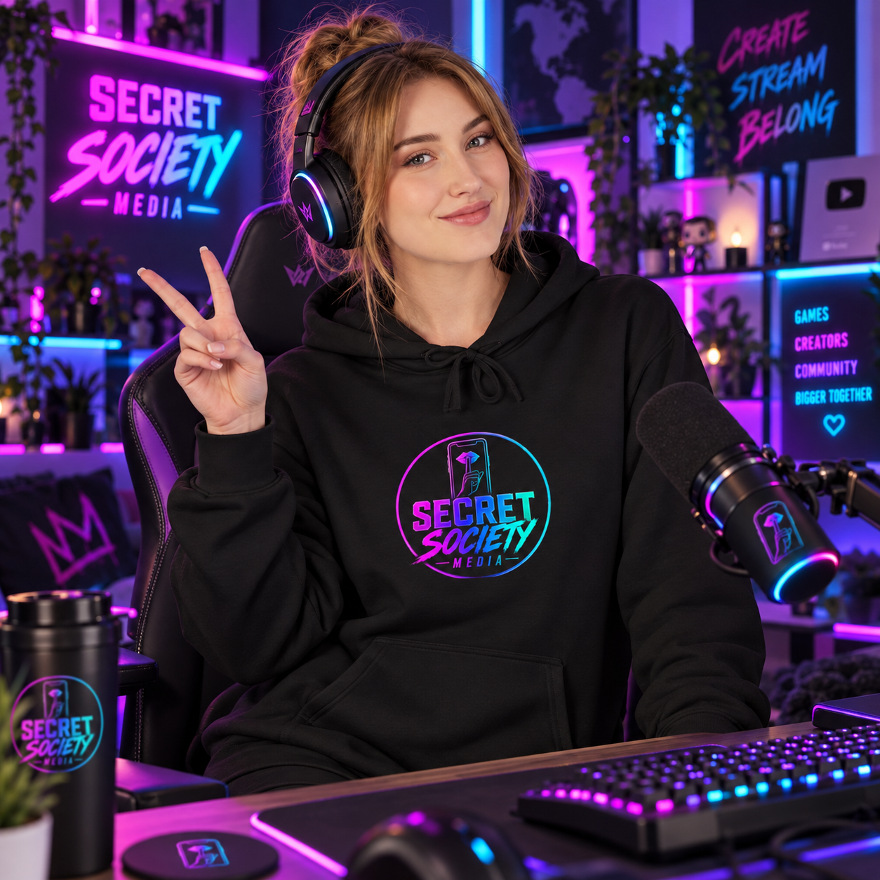 Secret Society Media Hoodie